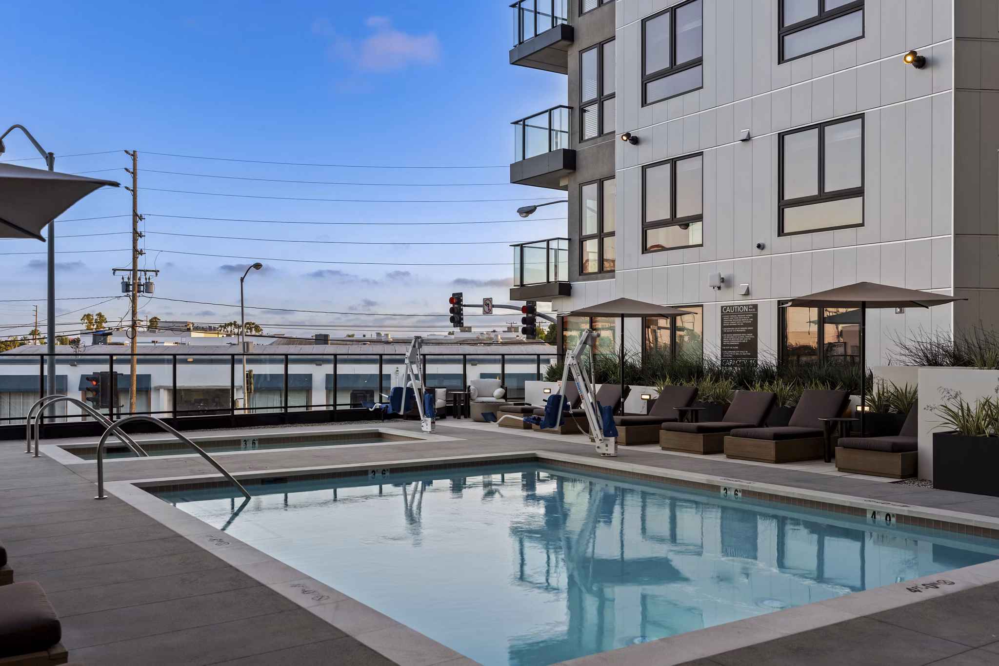 Pool at The Landing Apartments