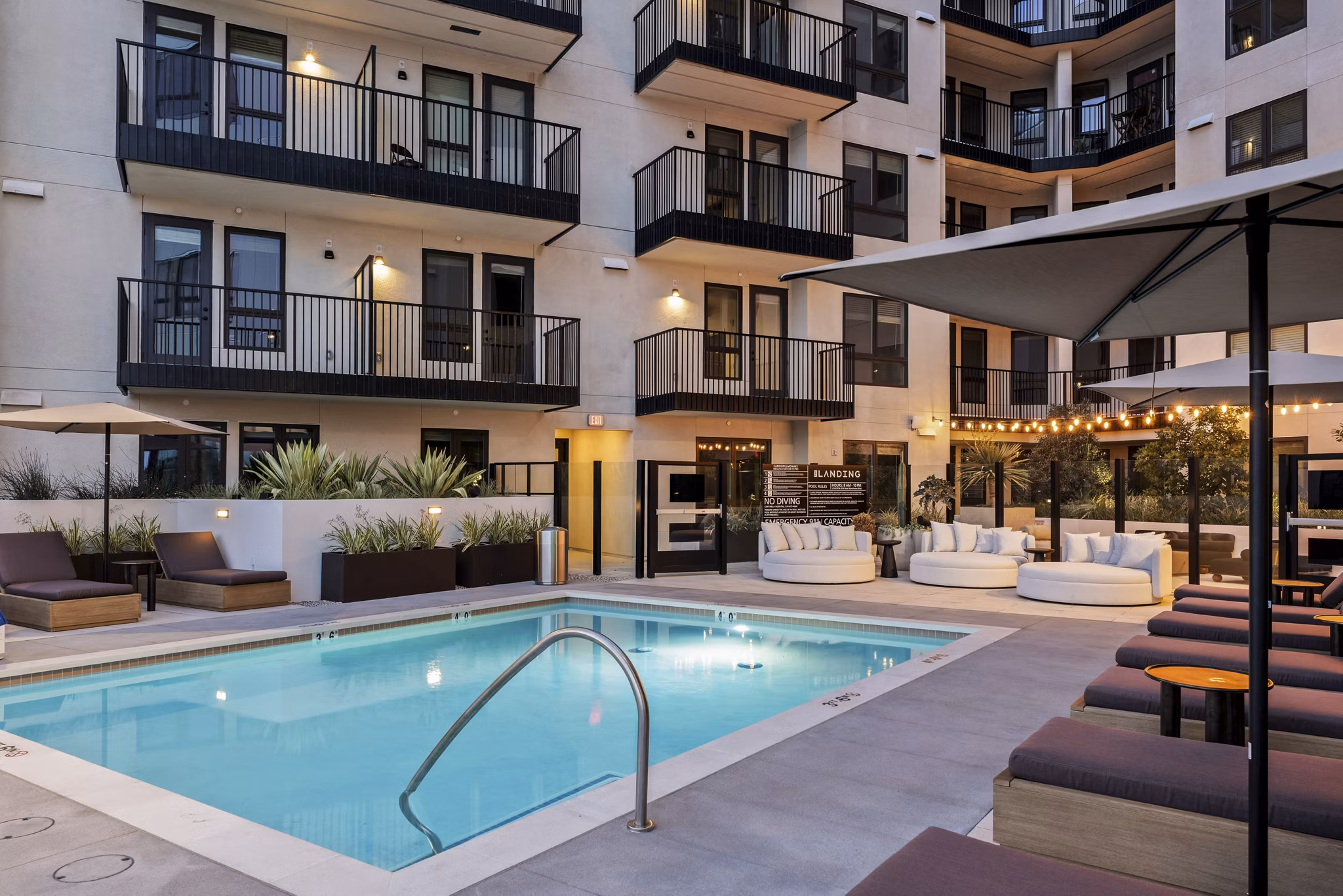 Pool at The Landing Apartments