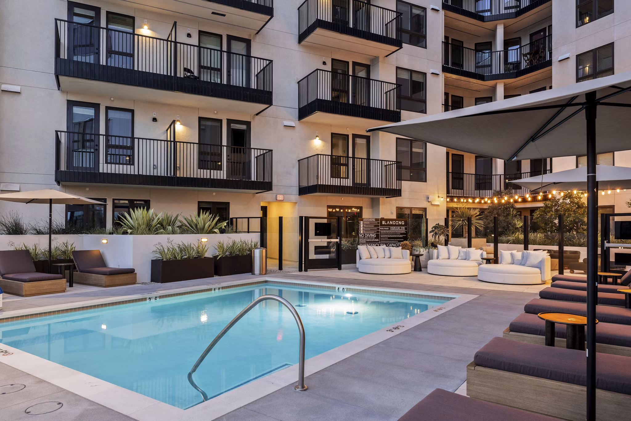 Pool at The Landing Apartments