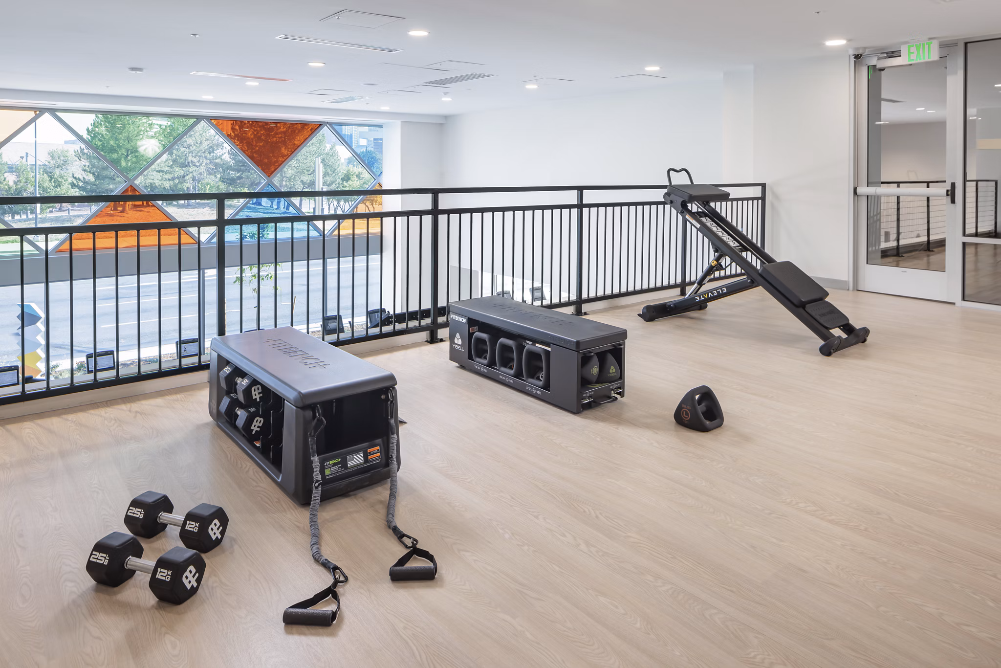 fitness center at Kalaco Apartments