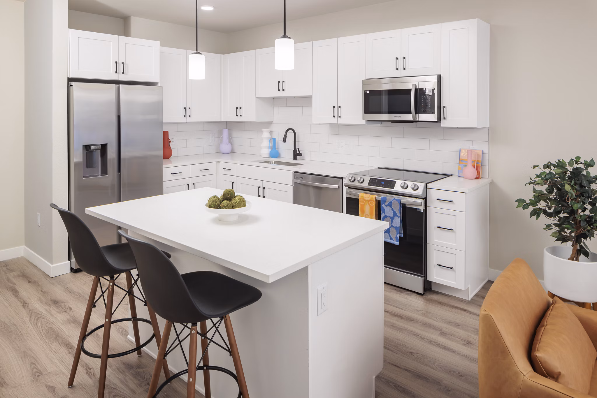 kitchen at Kalaco Apartments 