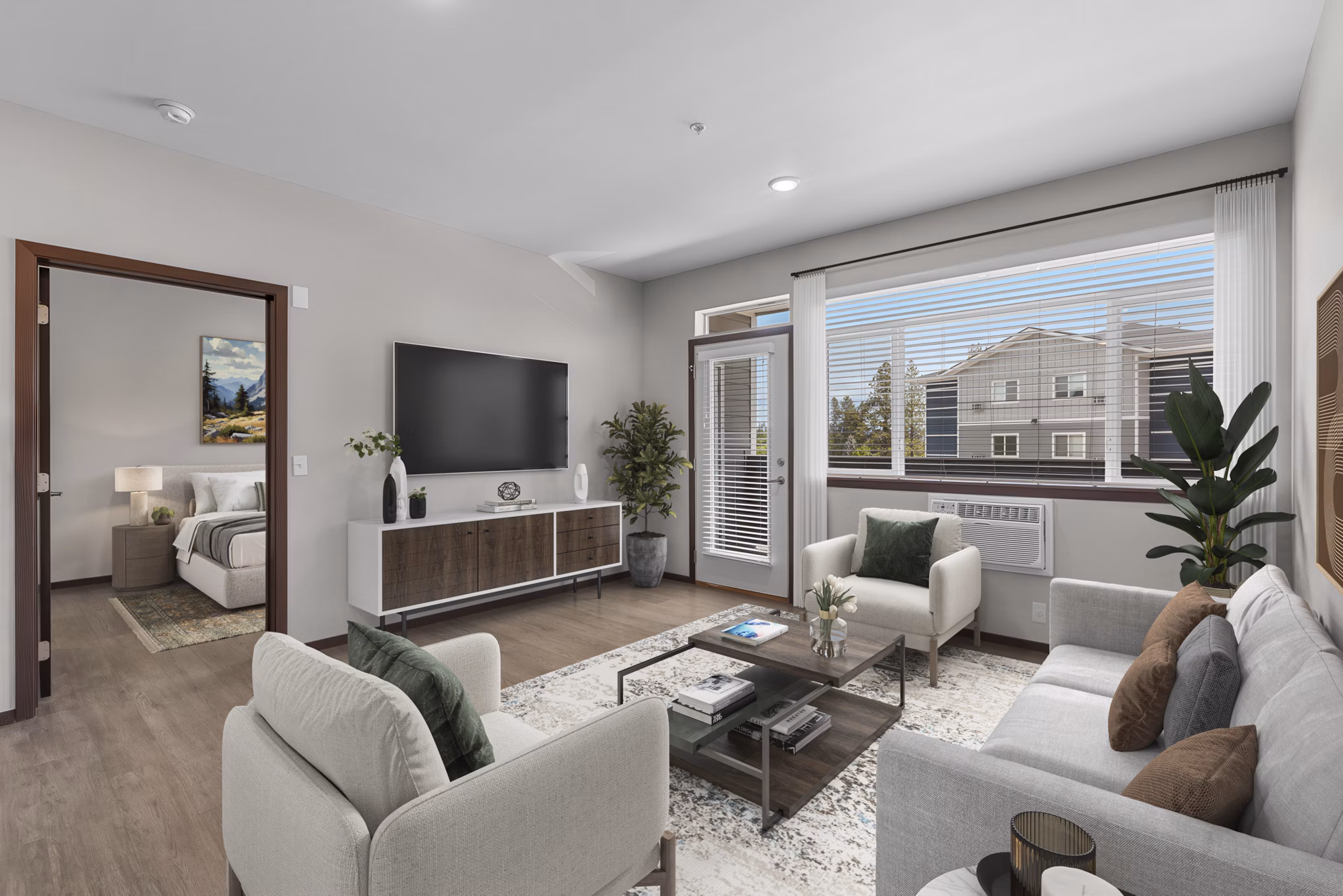 Living Room at The Carnahan Collection Apartments