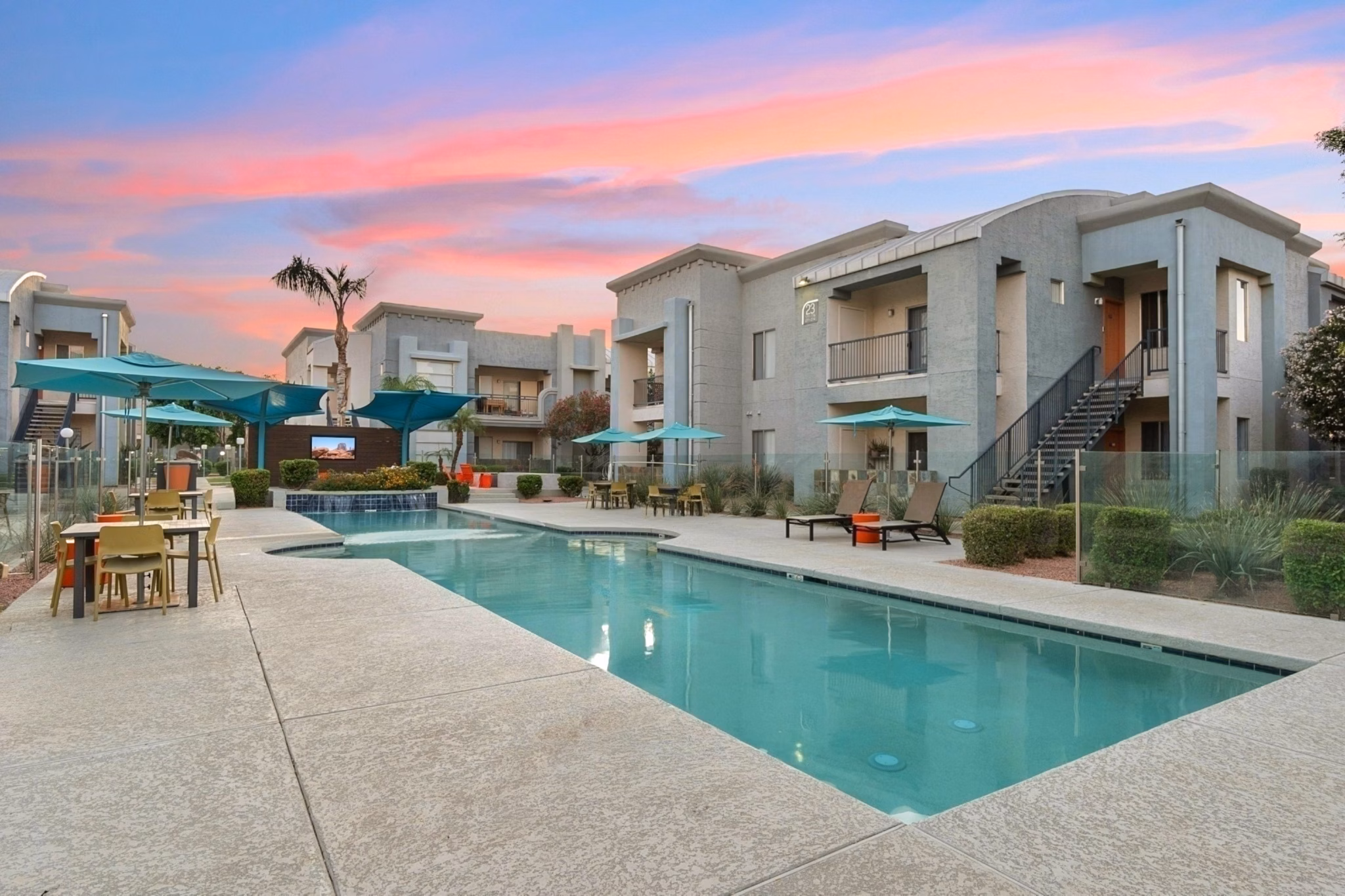 pool at The Turn Apartments