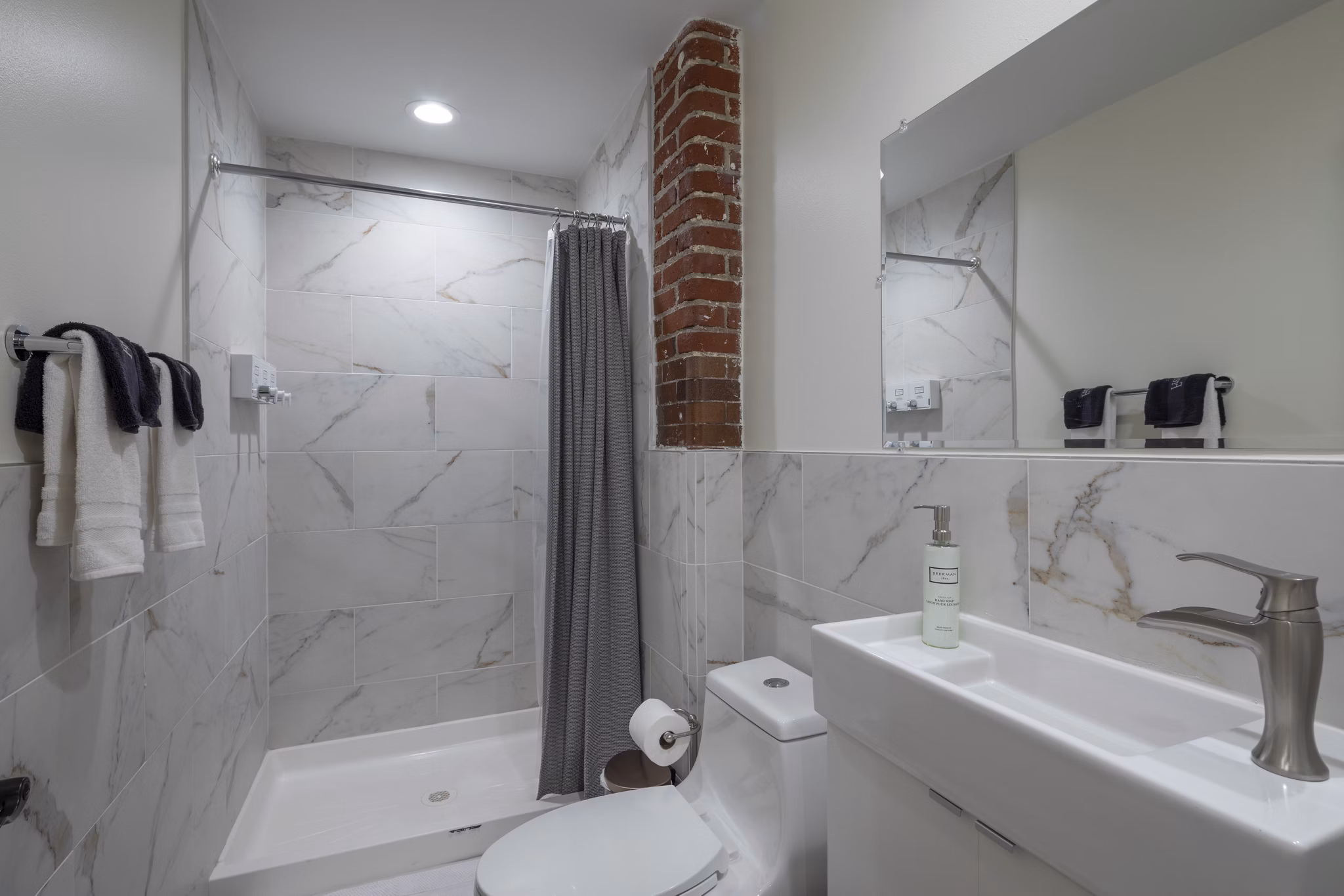 bathroom at West Lofts Apartments