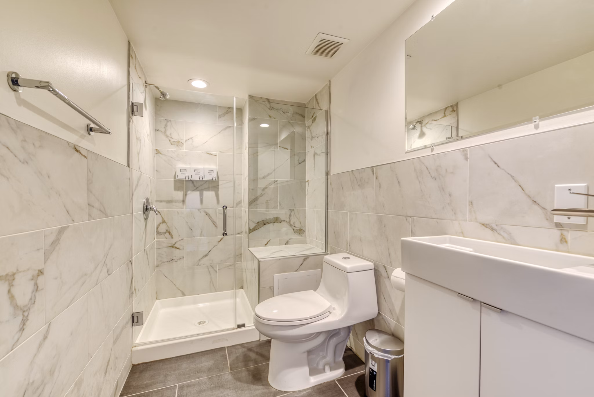 bathroom at West Lofts Apartments