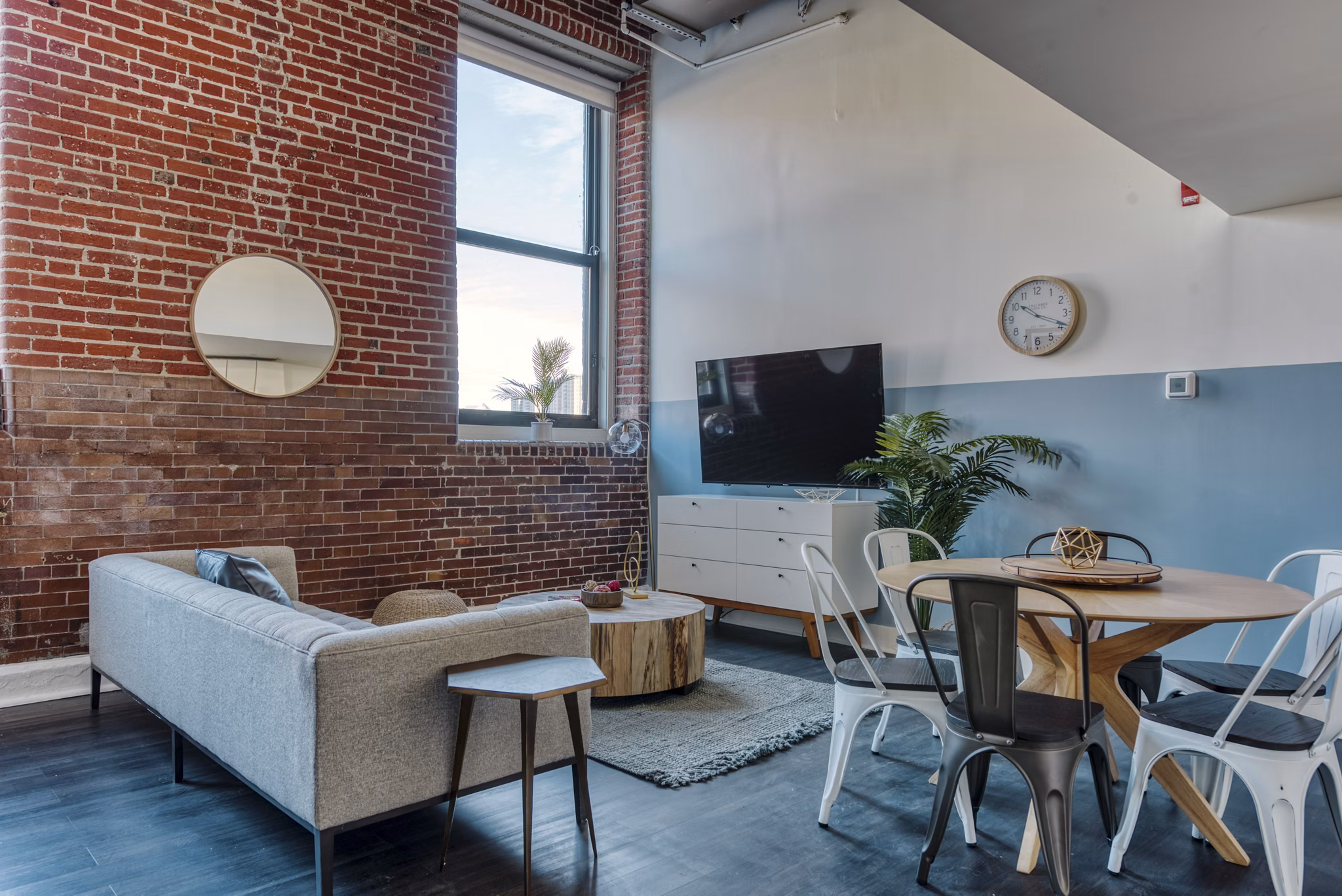 living room at West Lofts Apartments