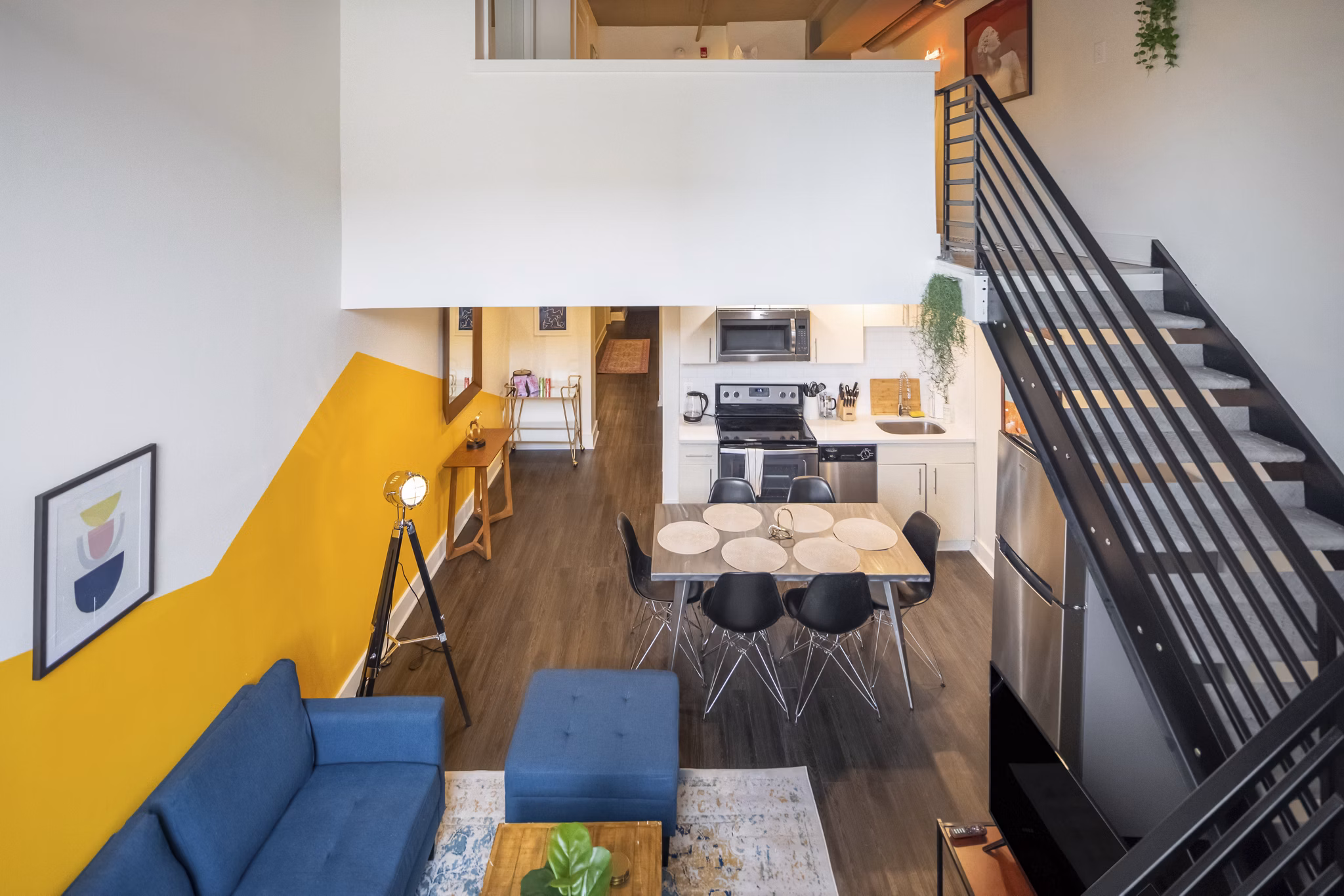 living room at West Lofts Apartments