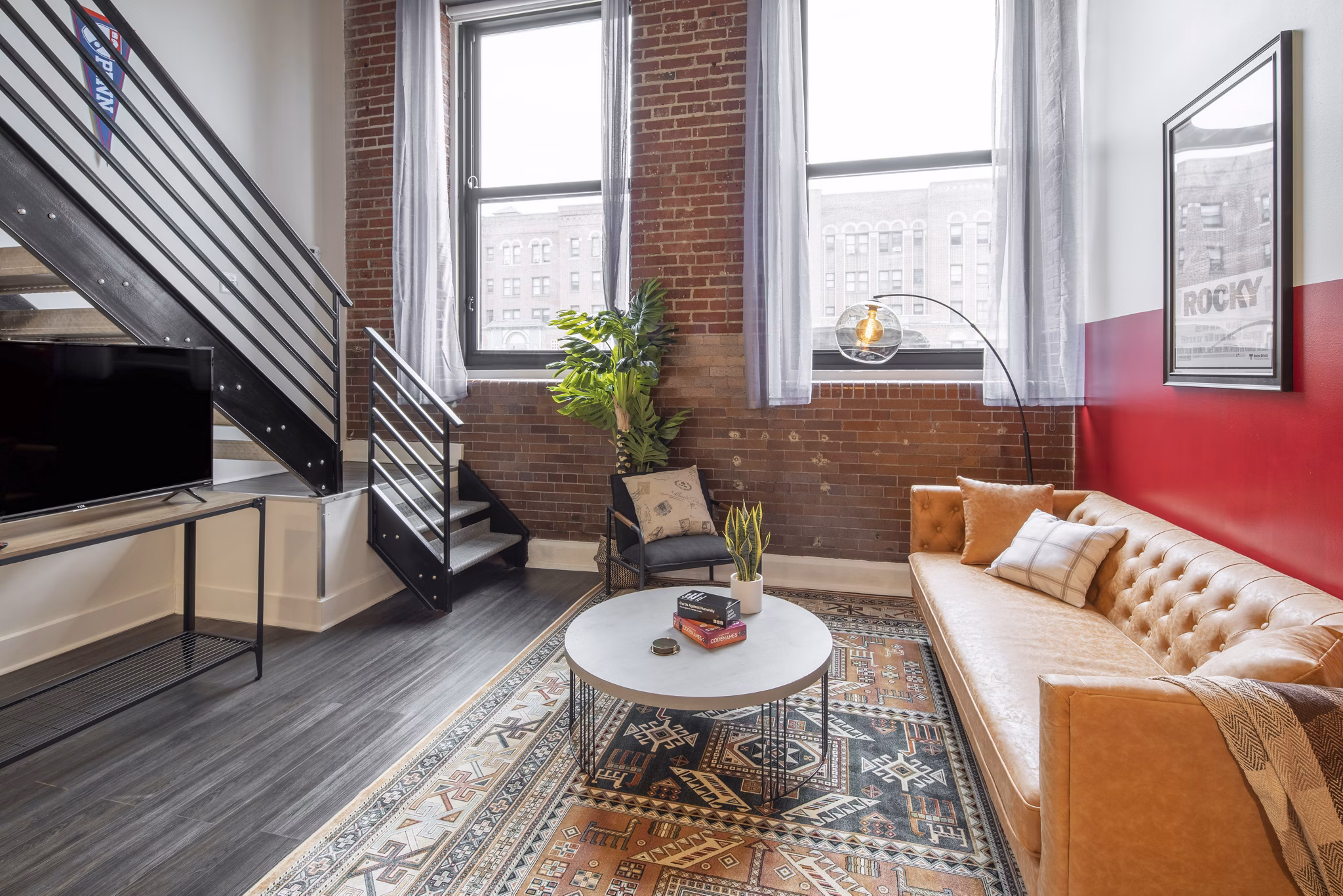 living room at West Lofts Apartments