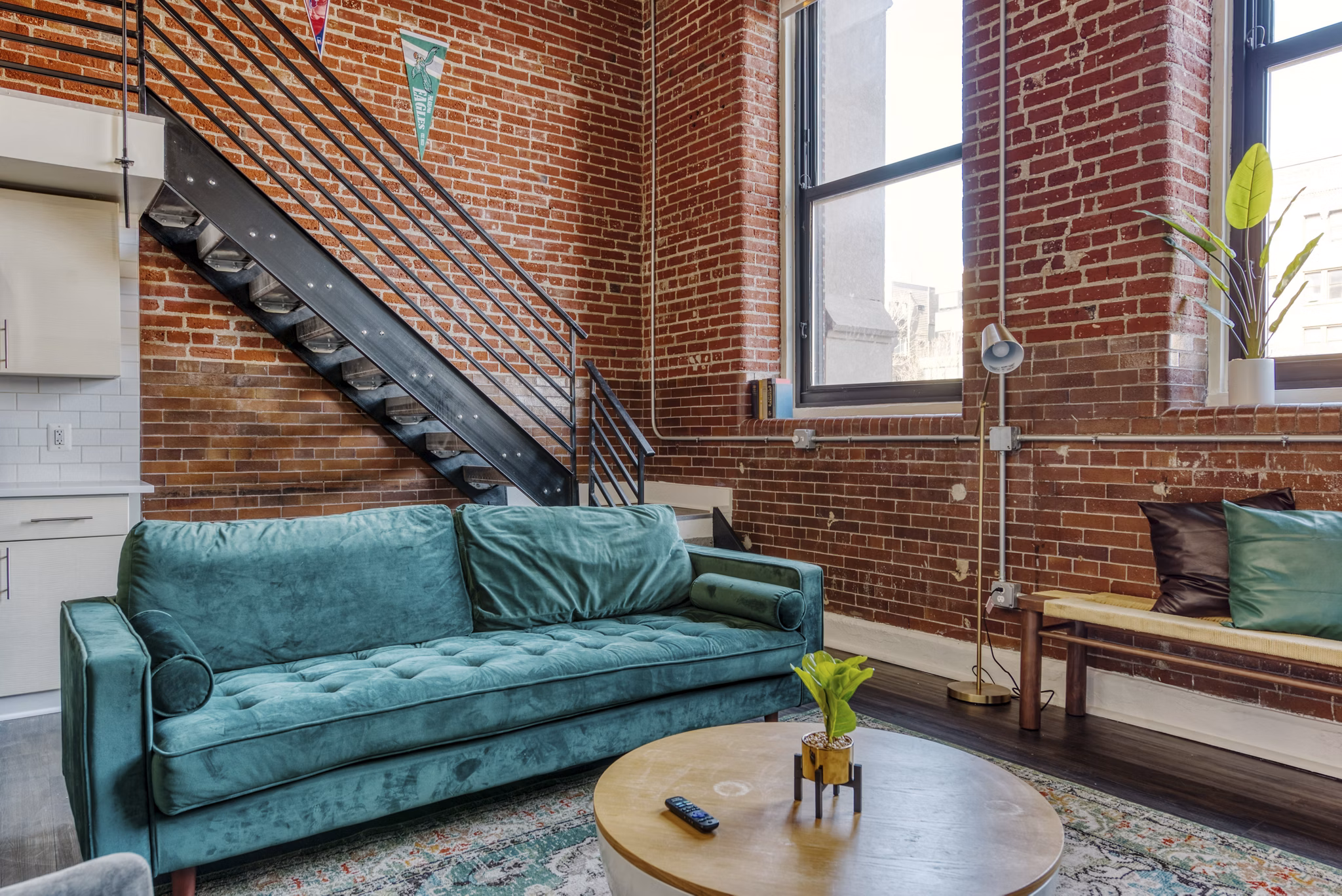 living room at West Lofts Apartments