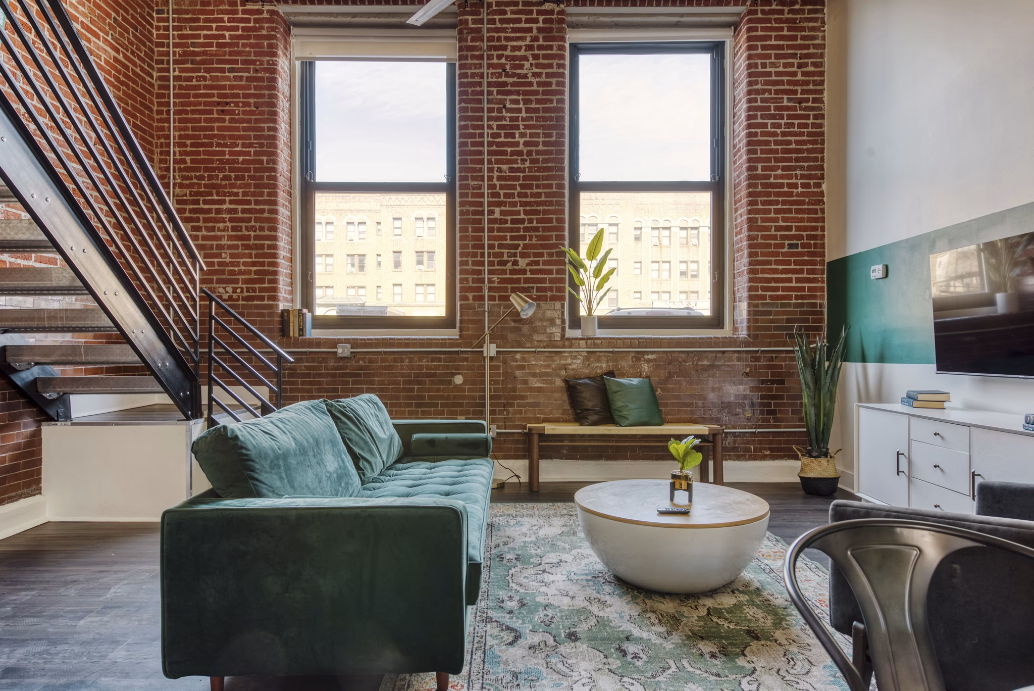living room at West Lofts Apartments