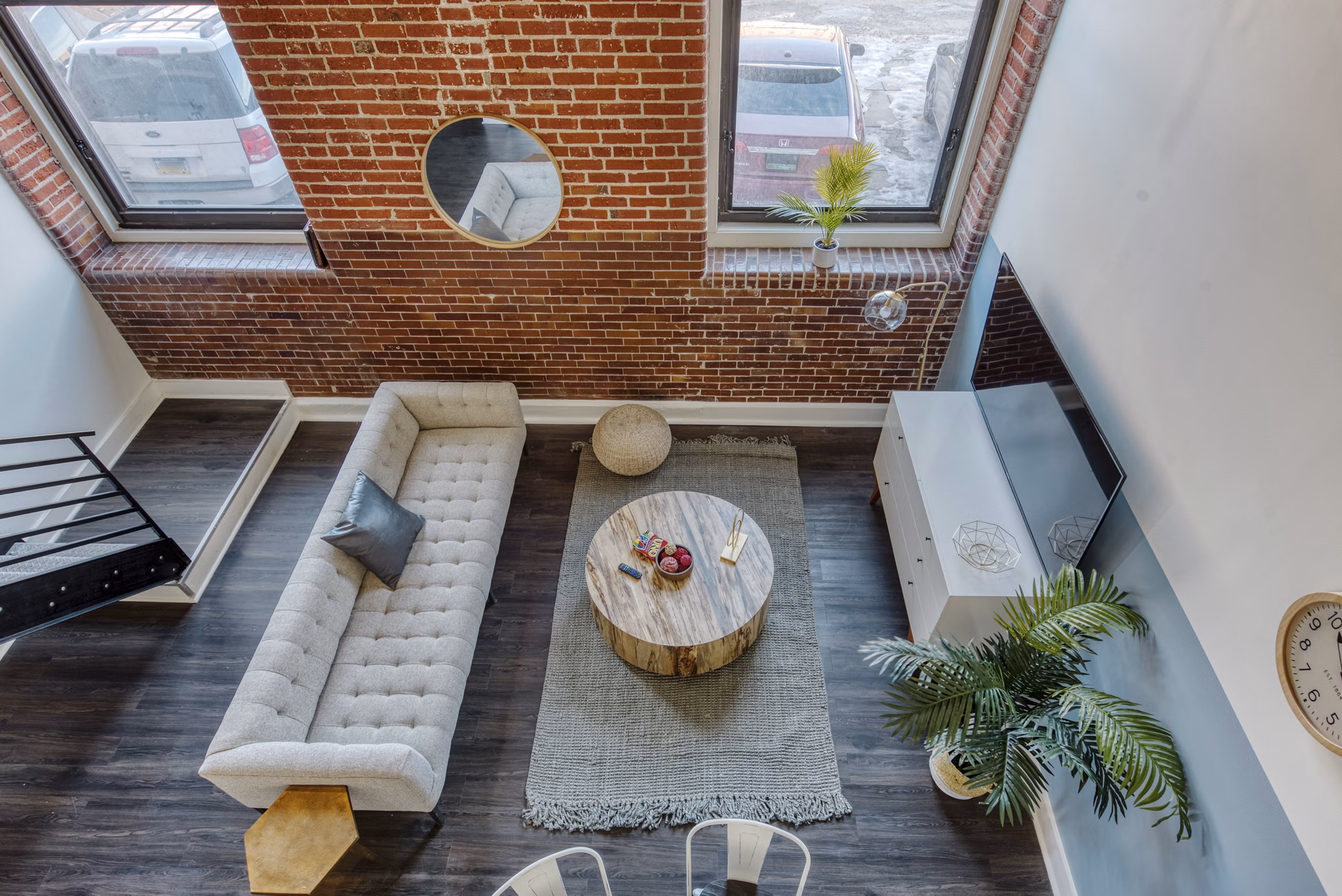 living room at West Lofts Apartments