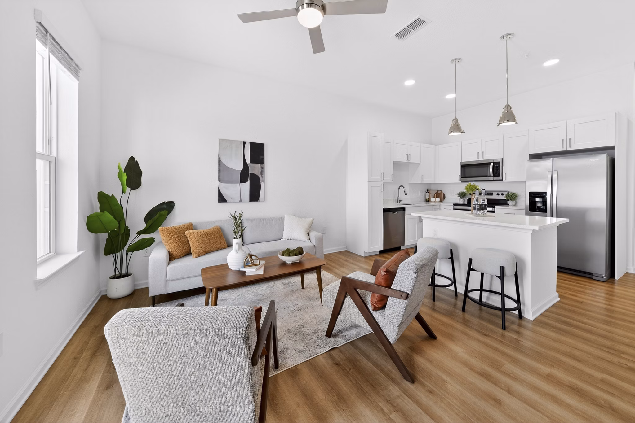 Living Room at Eden at Tradition Apartments