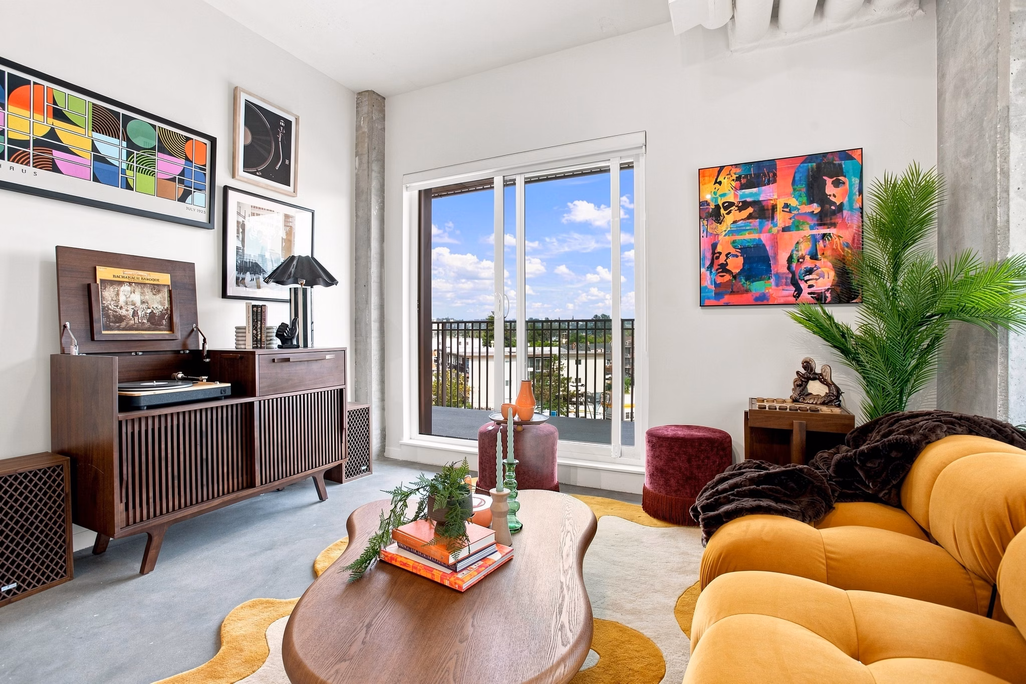 Living Room at KIT Apartments