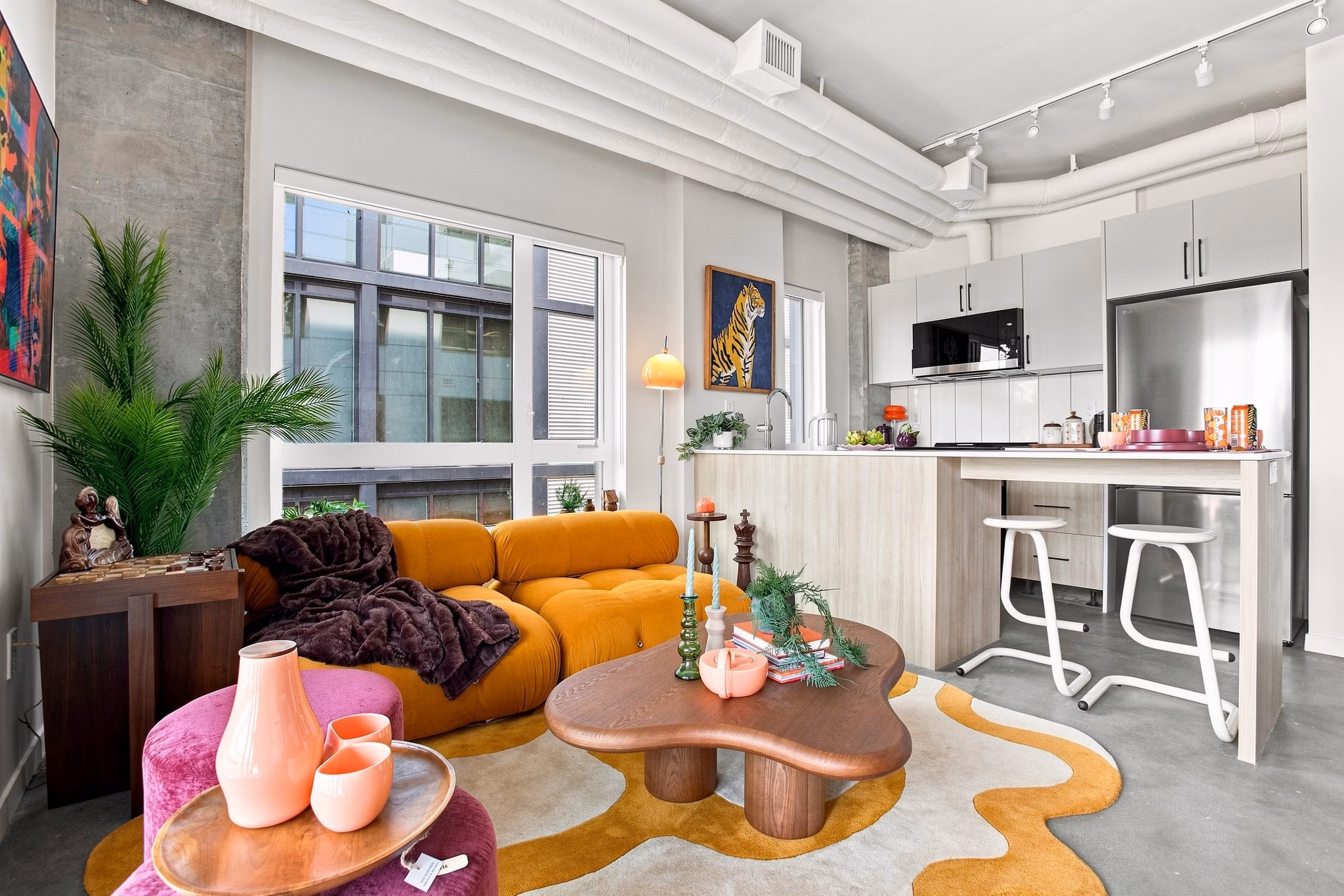 Living Room at KIT Apartments