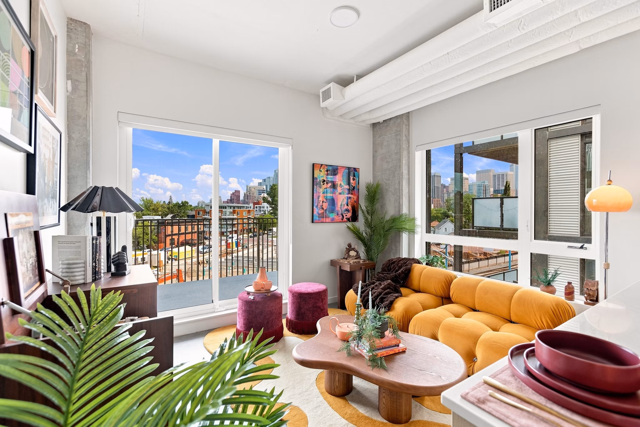 Living Room at KIT Apartments