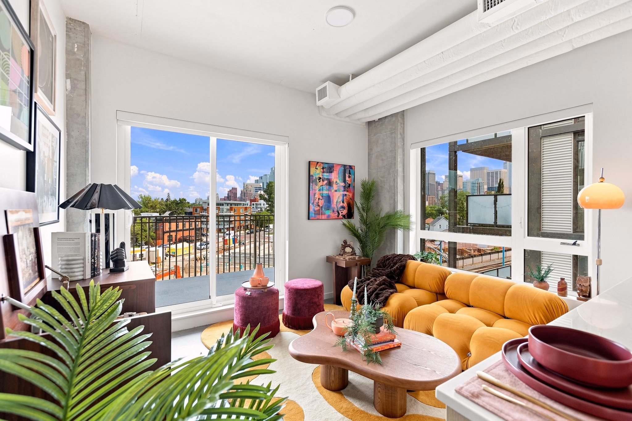 Living Room at KIT Apartments