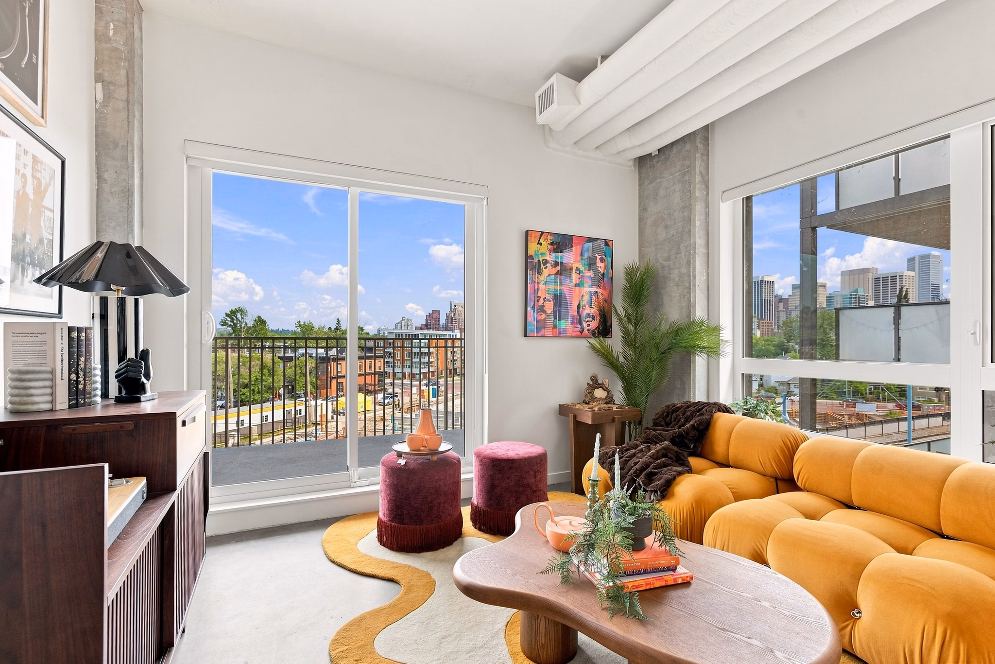 Living Room at KIT Apartments