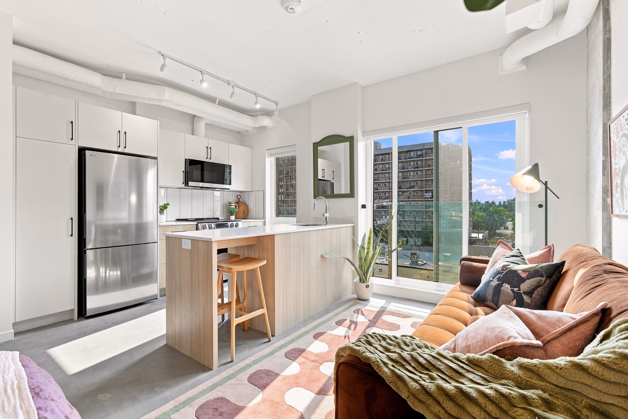 Living Room at KIT Apartments