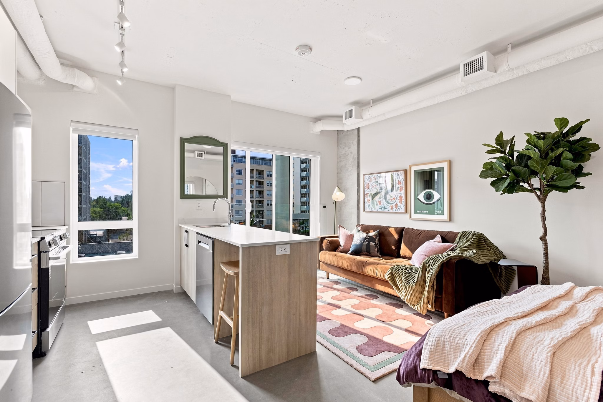 Living Room at KIT Apartments
