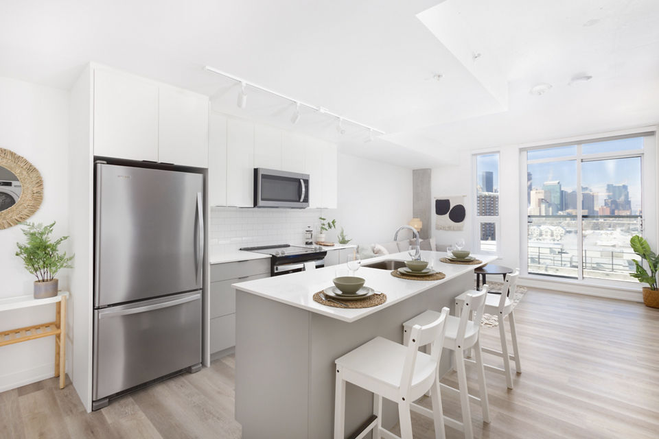 Kitchen at Bridge Apartments