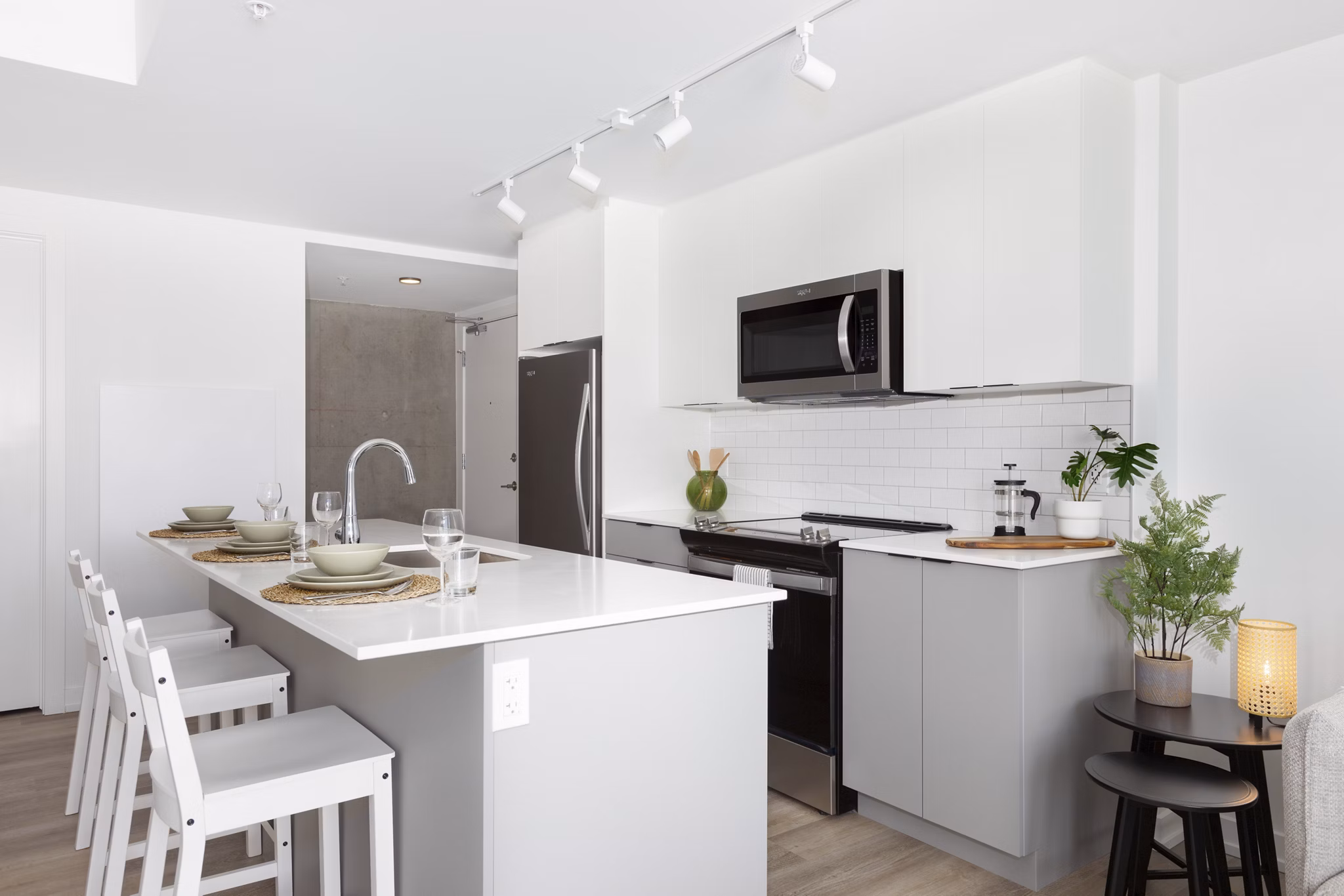 Kitchen at Bridge Apartments