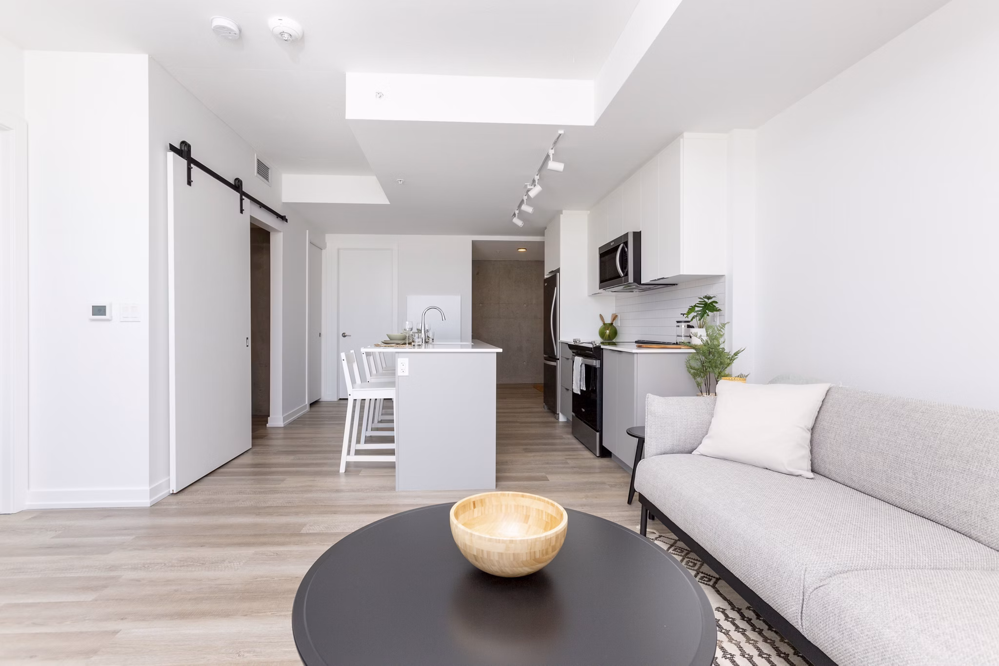 Living Room at Bridge Apartments