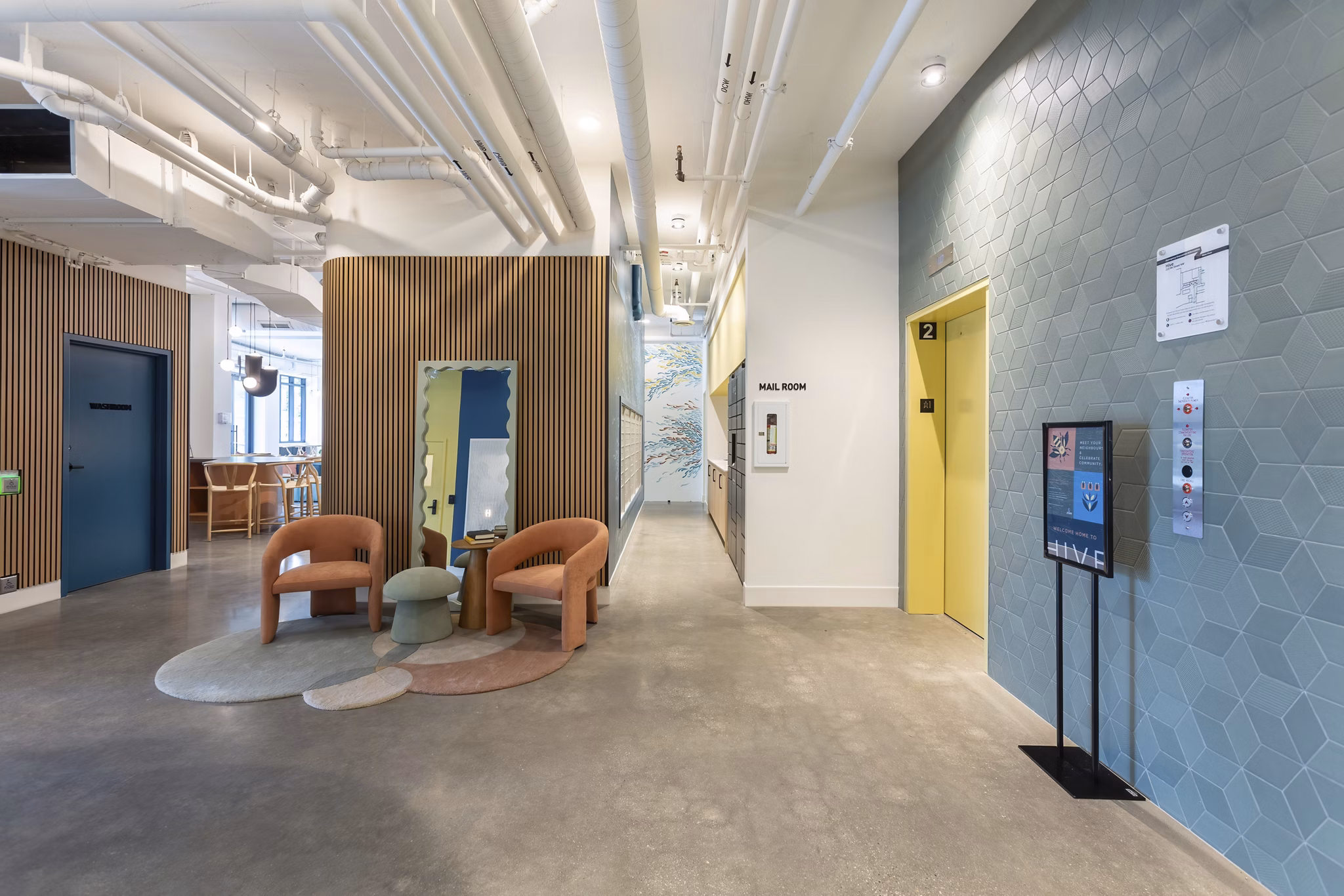 clubhouse at HIVE Apartments