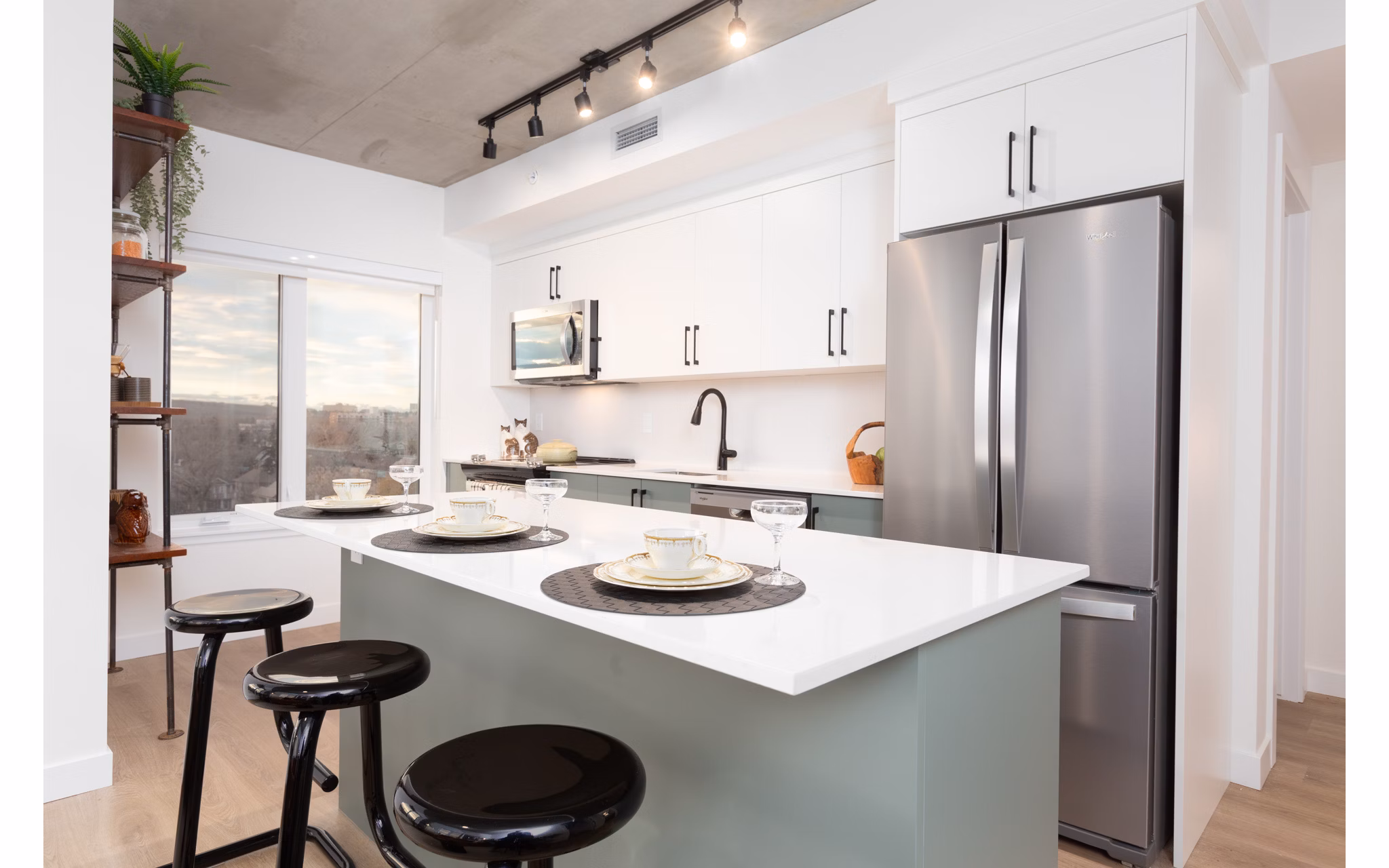 kitchen at HIVE Apartments
