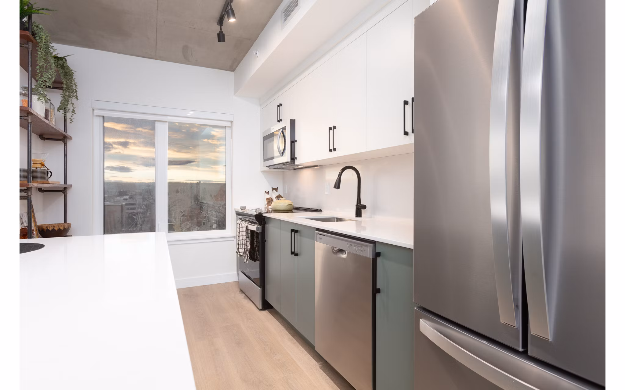 kitchen at HIVE Apartments