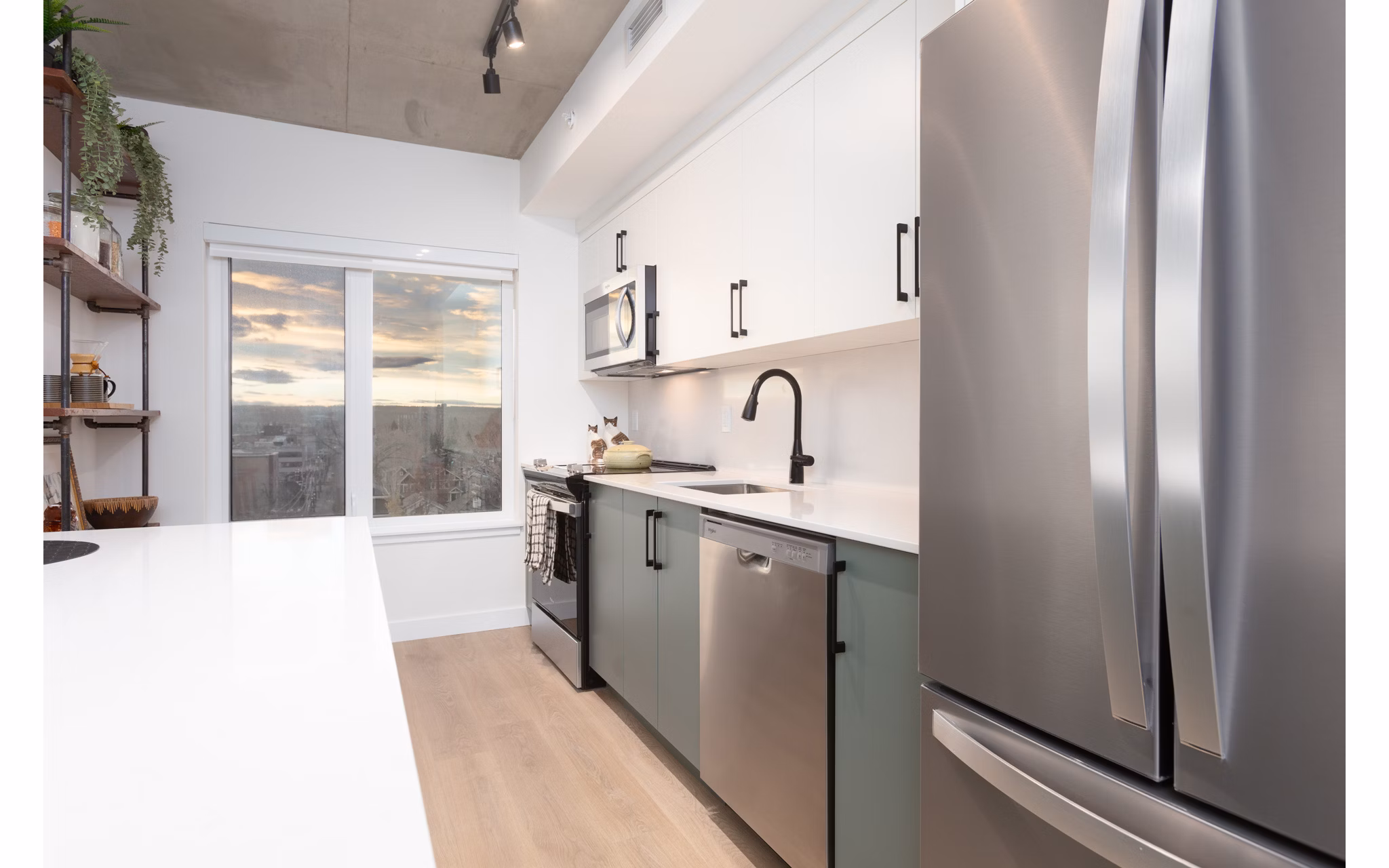 kitchen at HIVE Apartments