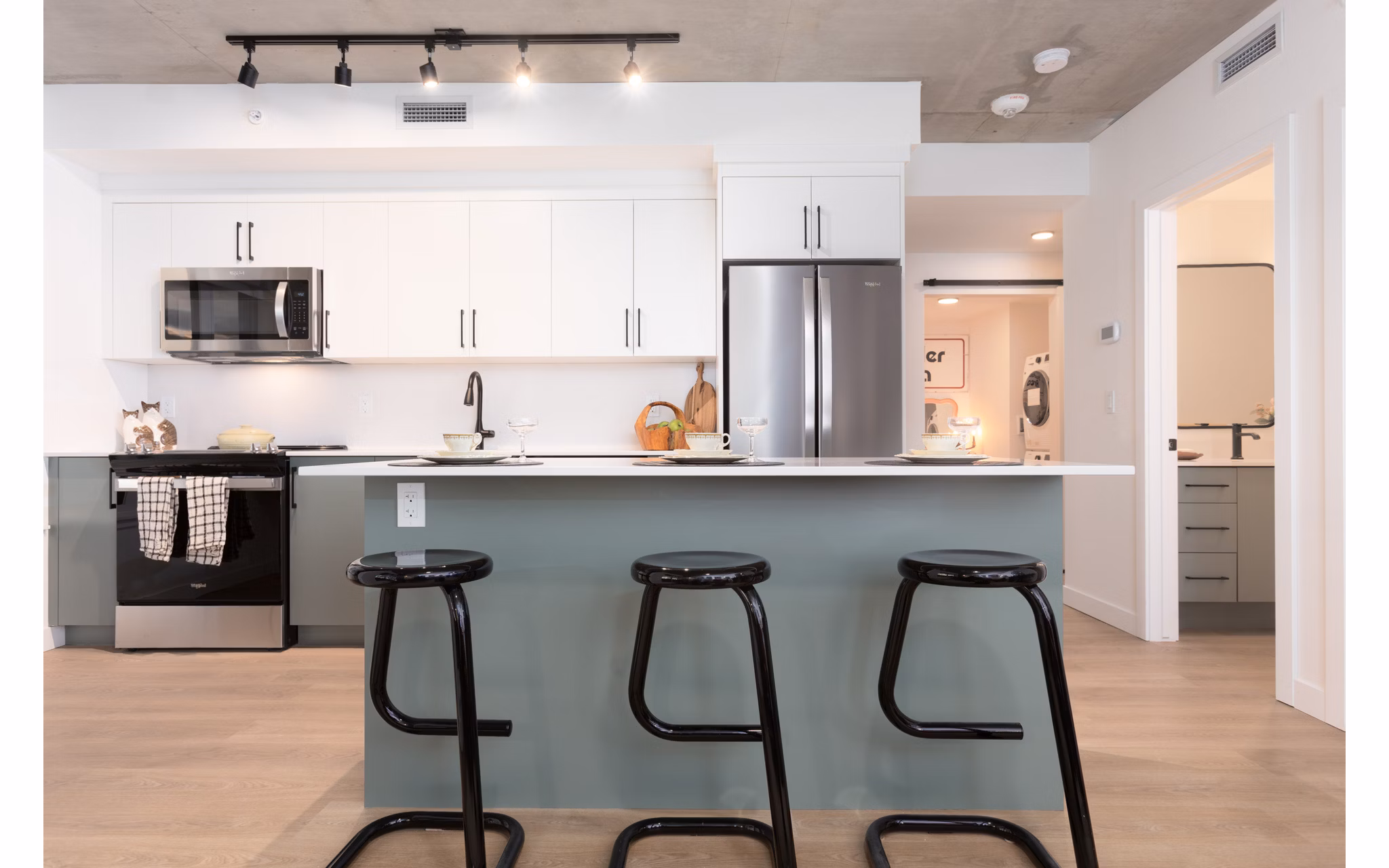 kitchen at HIVE Apartments