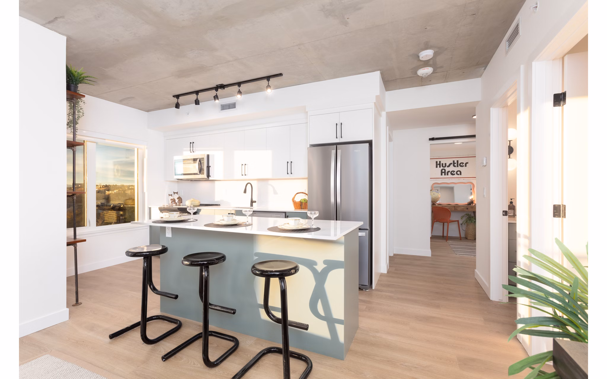 kitchen at HIVE Apartments