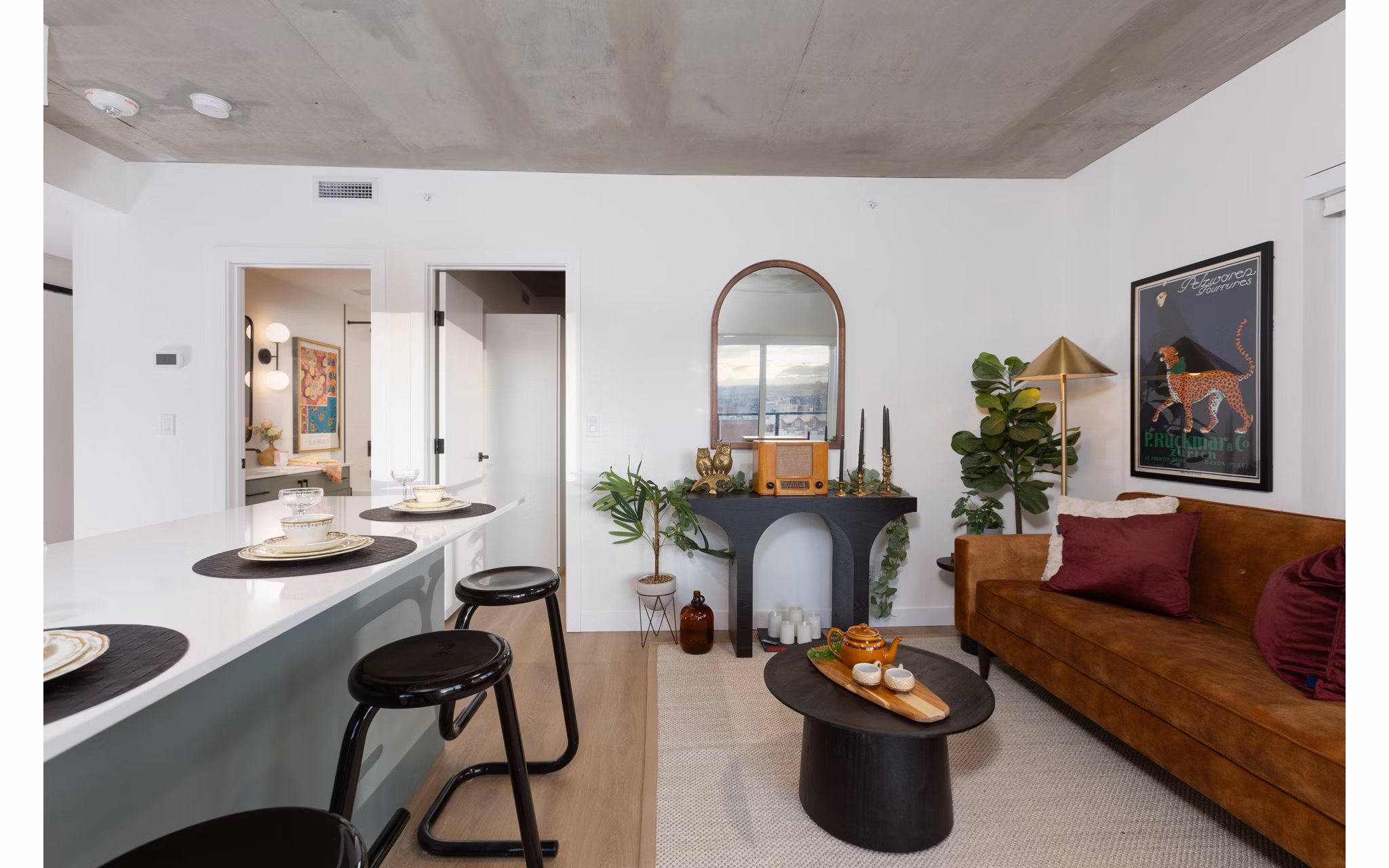 living room at HIVE Apartments