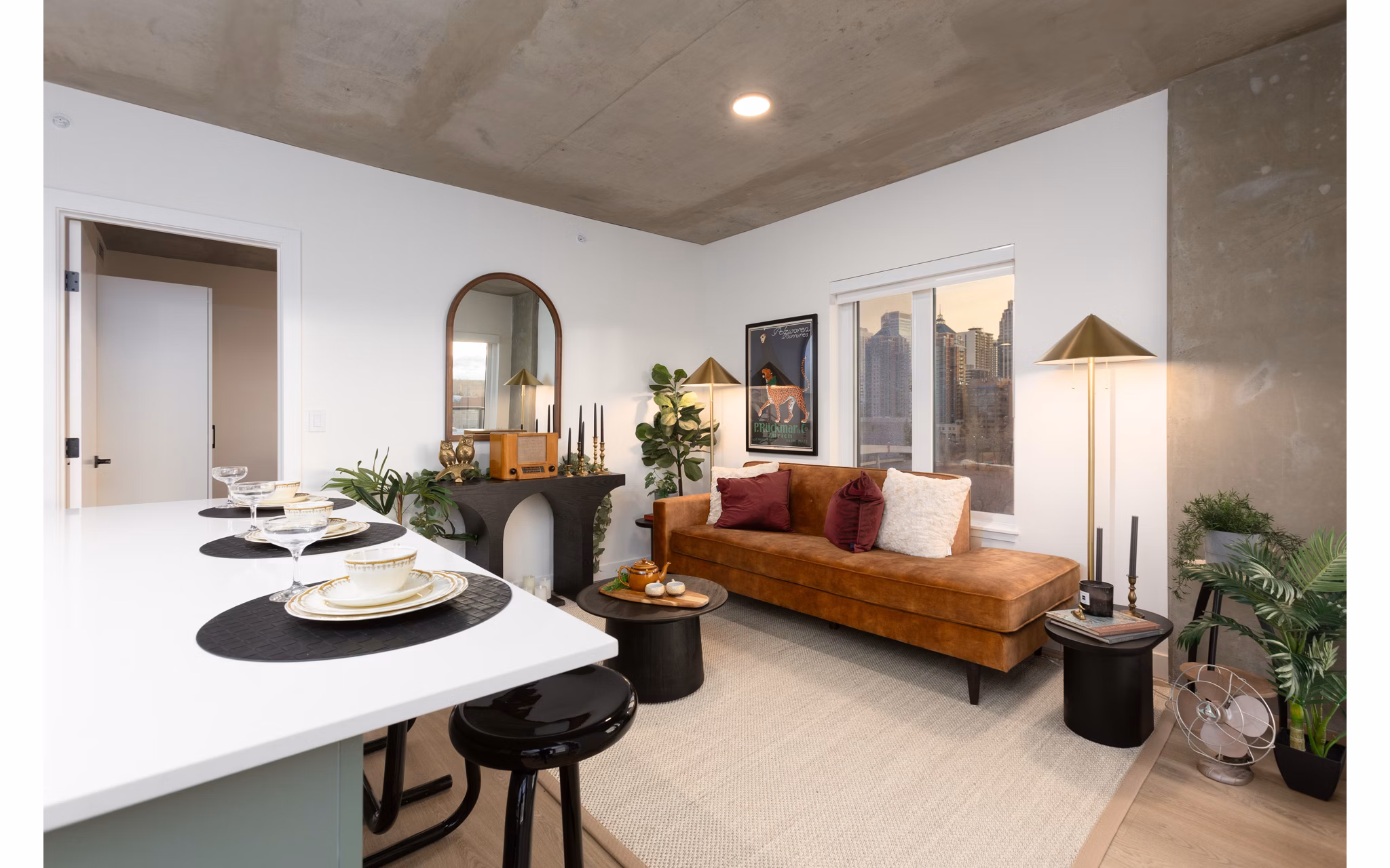 living room at HIVE Apartments
