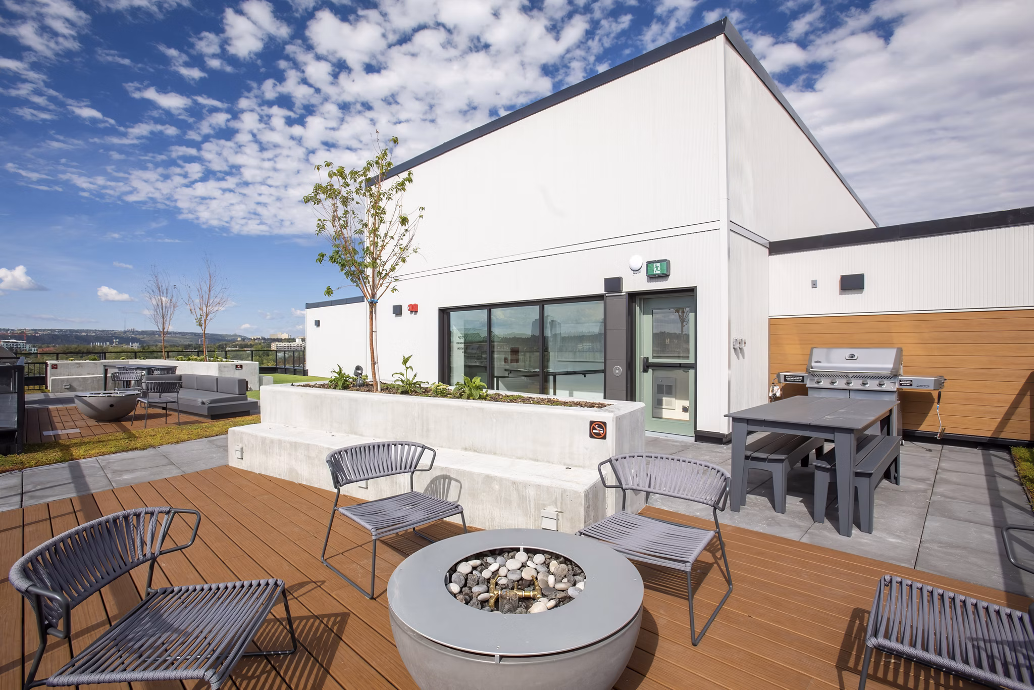 grill area at HIVE Apartments