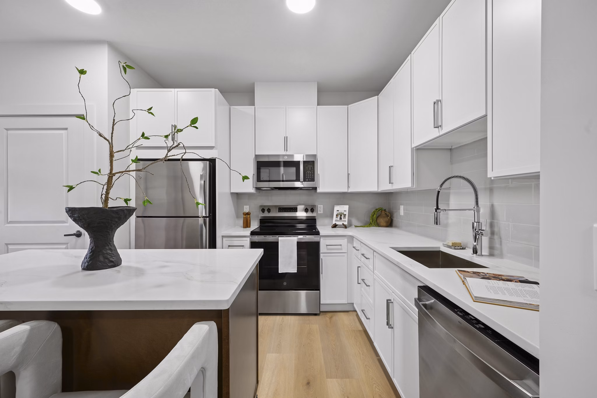 Kitchen at Cornerstone Kings Park Apartments