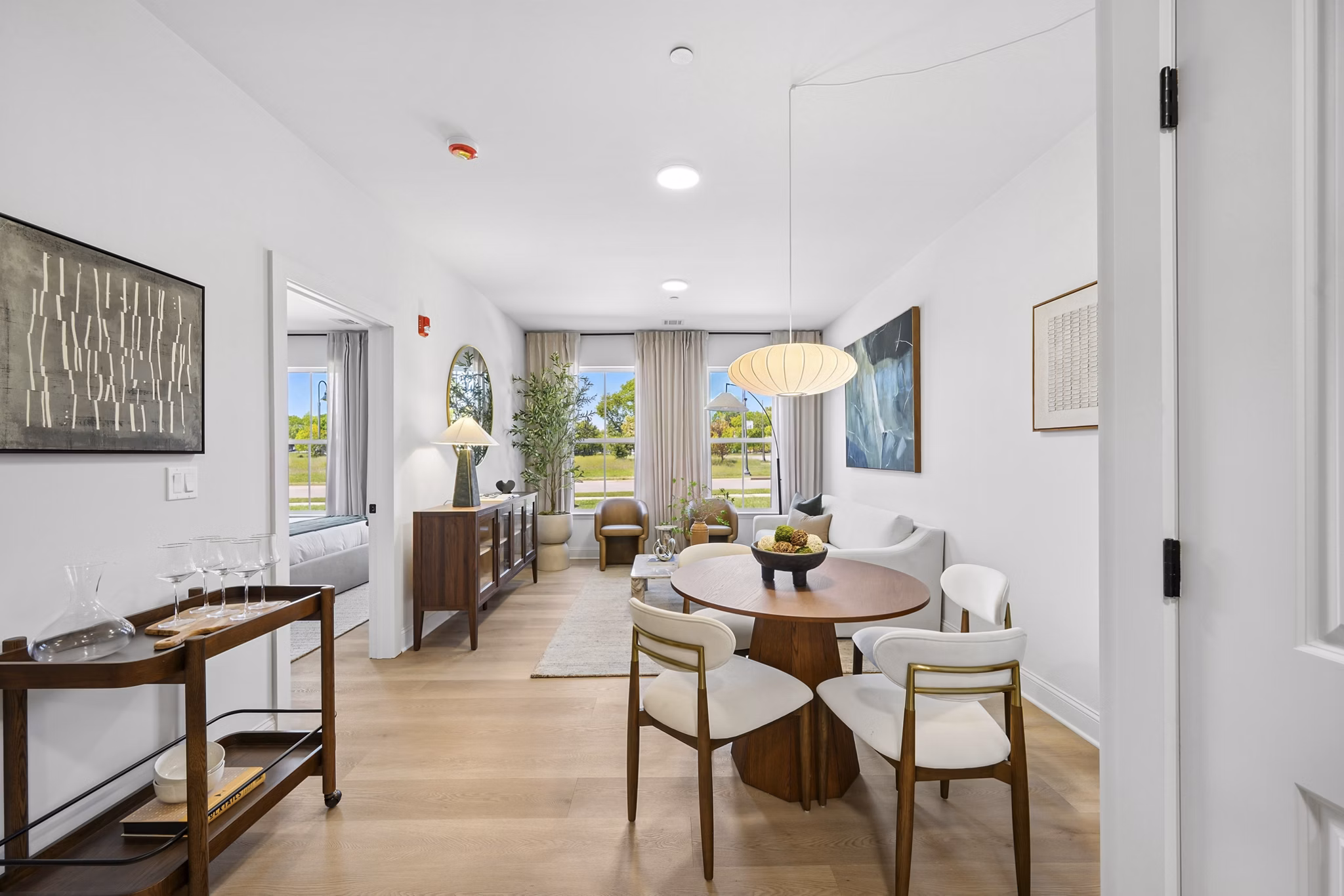 Living Room at Cornerstone Kings Park Apartments