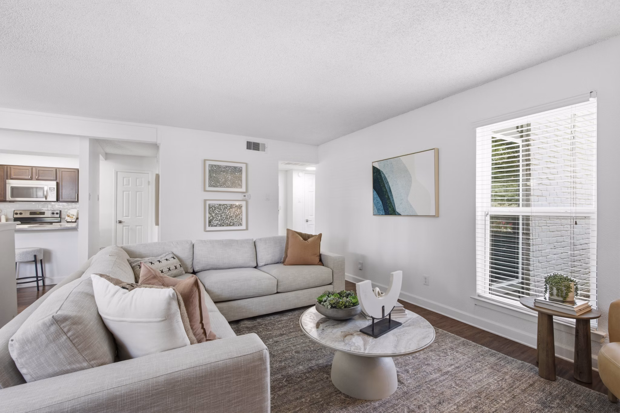 living room at Bent Tree Brook Apartments