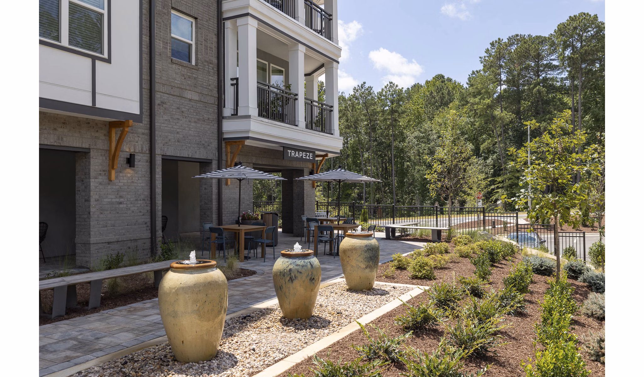 grill area at Livano Cary Apartments 