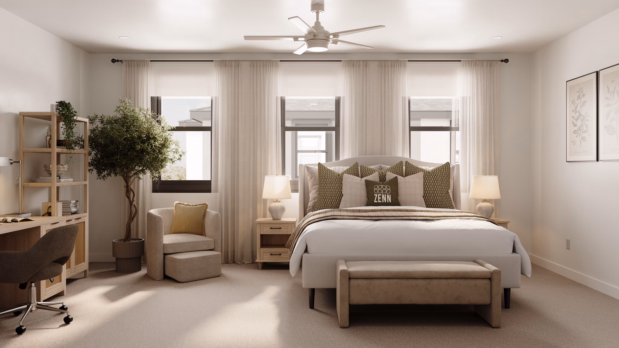 bedroom at Zenn Skyview Apartments 