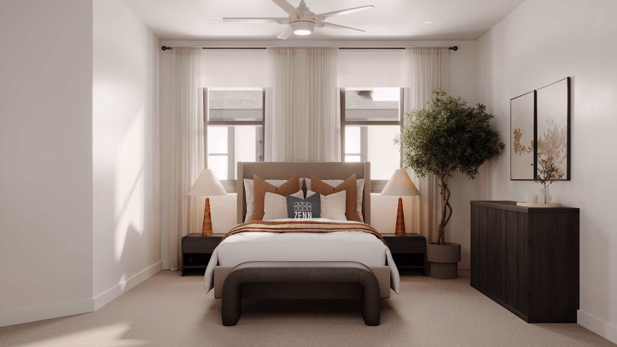 bedroom at Zenn Skyview Apartments 