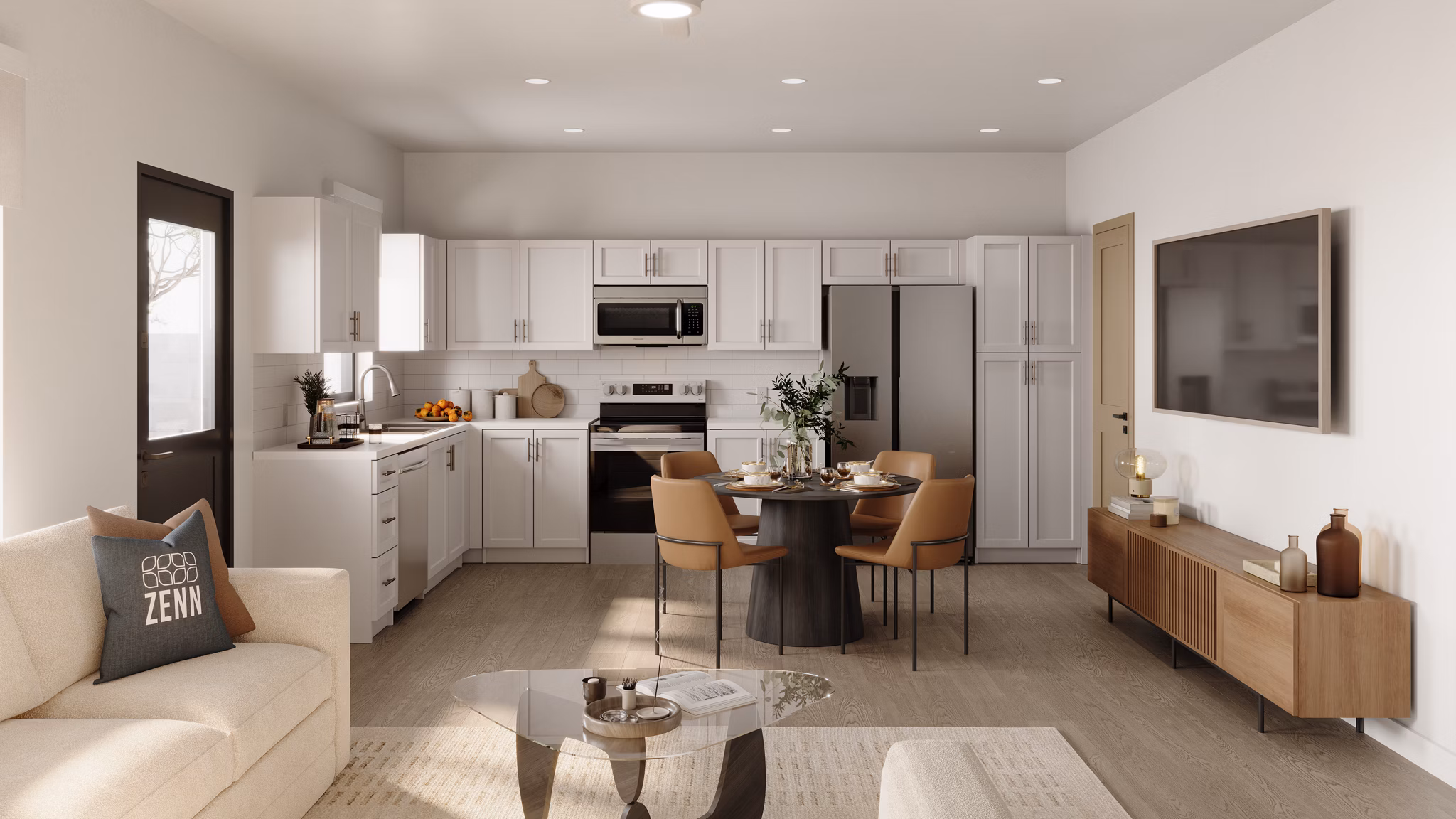 living room at Zenn Skyview Apartments 