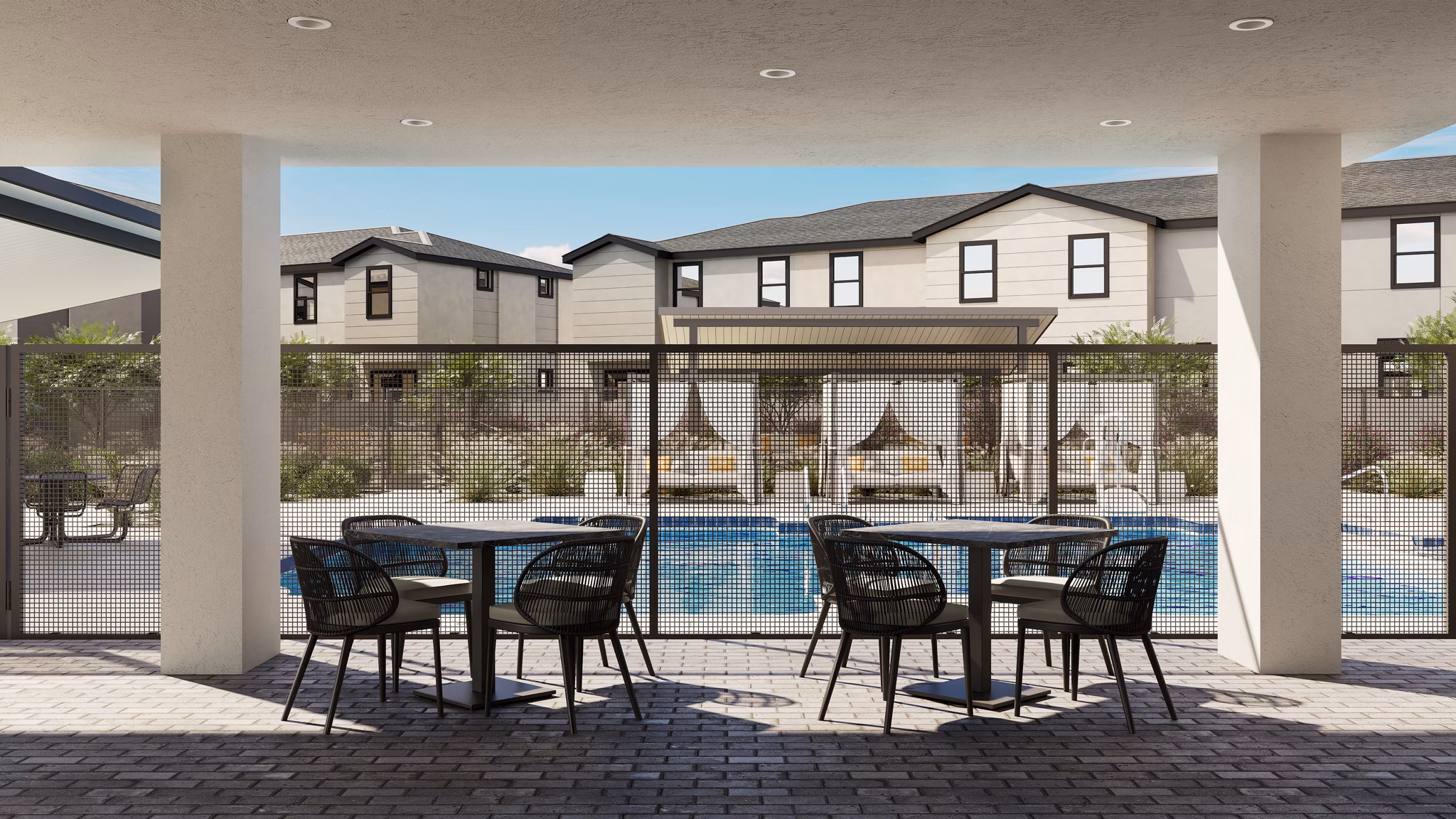 grill area at Zenn Skyview Apartments 