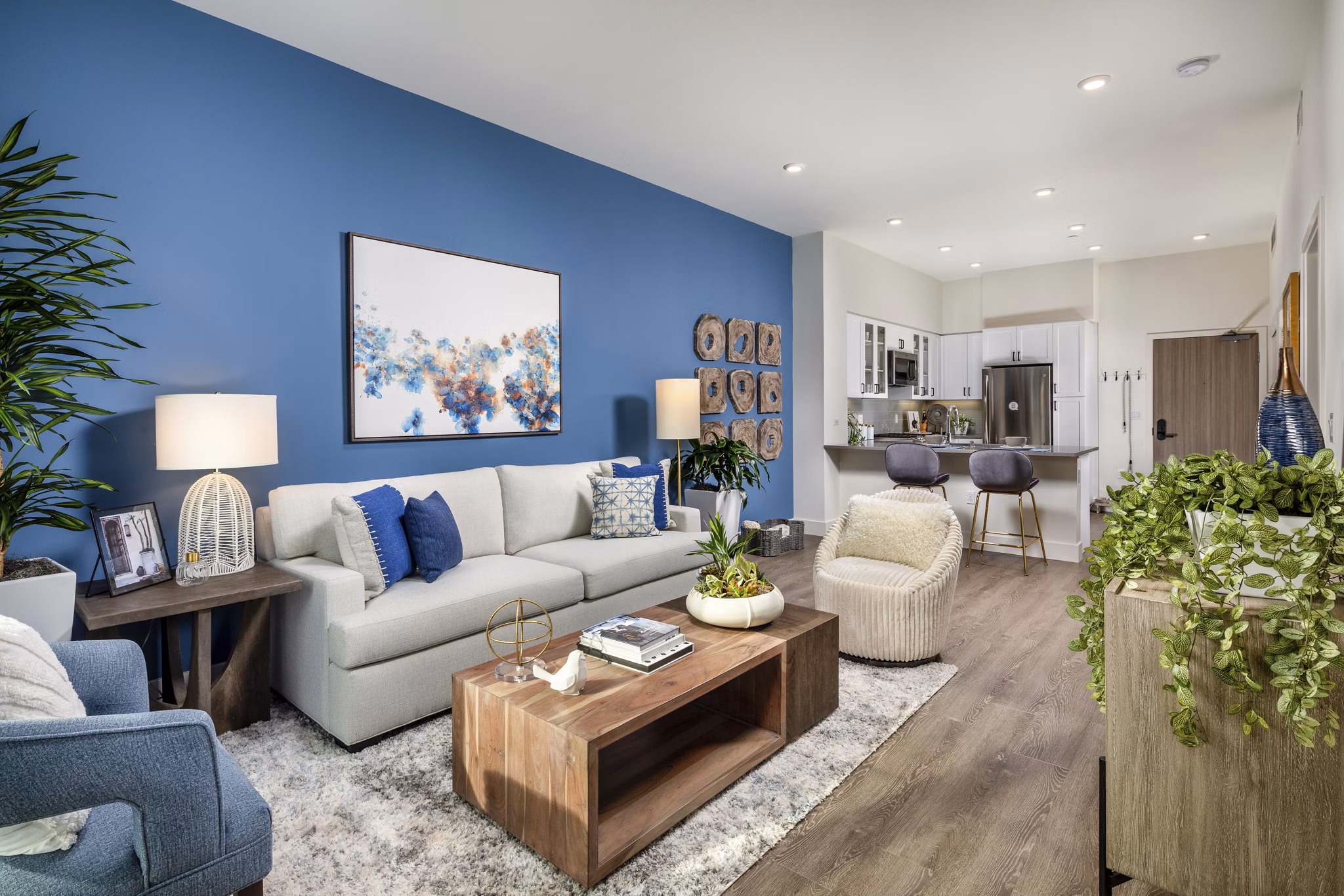 Living Room at Azara Apartments