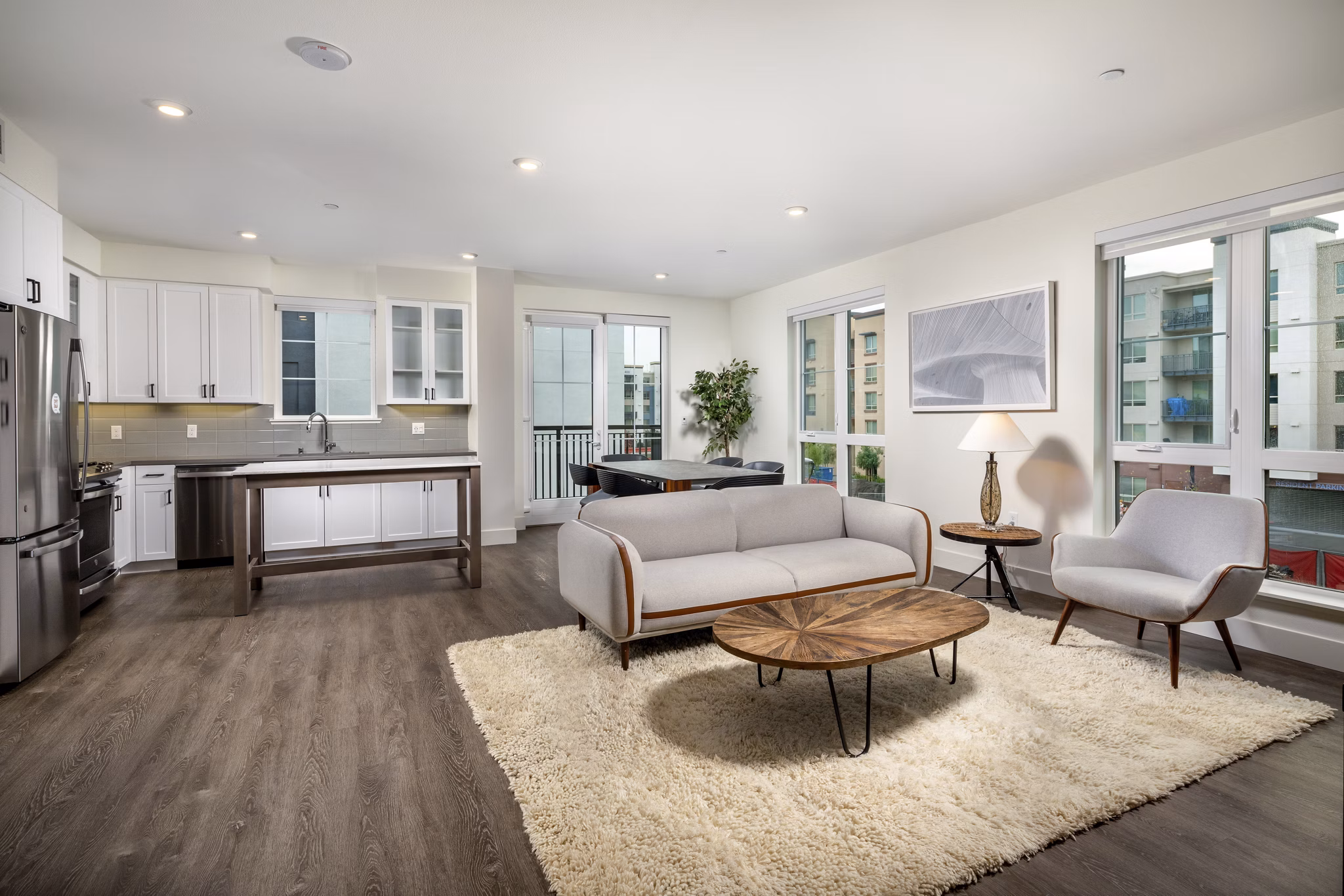 Living Room at Azara Apartments