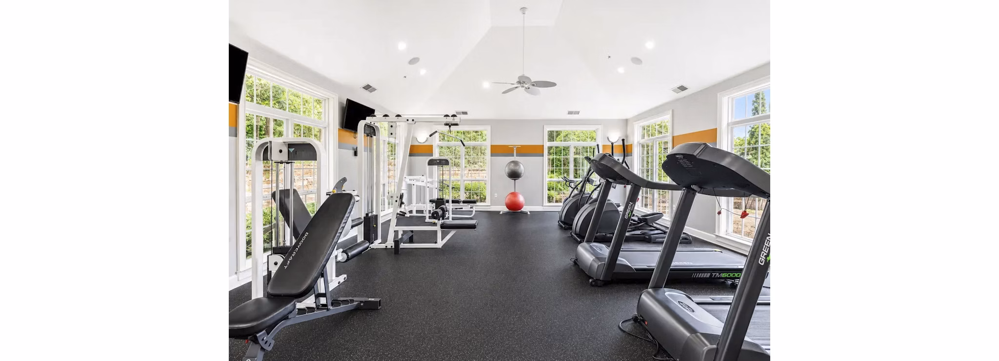 fitness center at The Grove at Ben Hill Apartments 