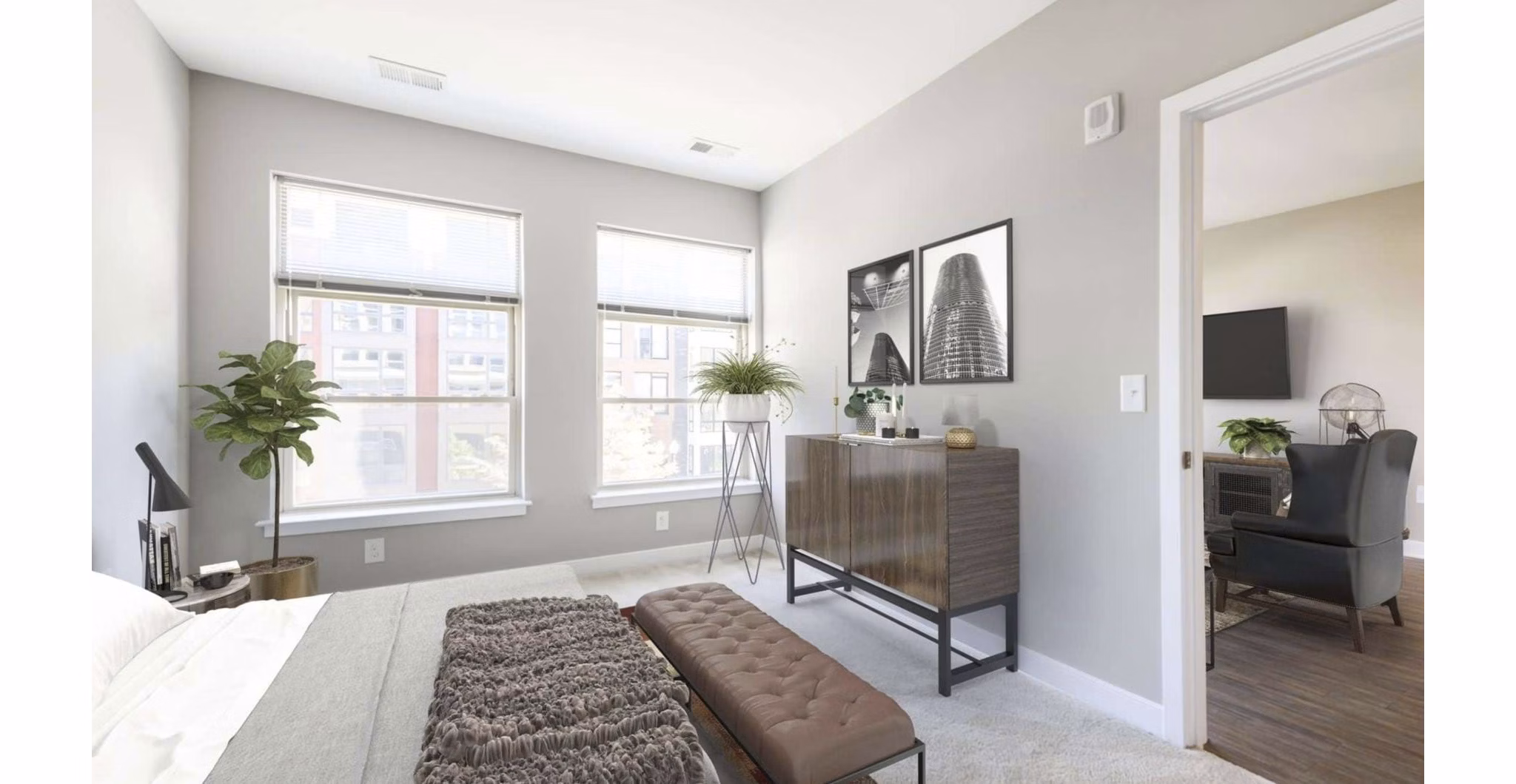 Bedroom at The Swift at Petworth Metro Apartments