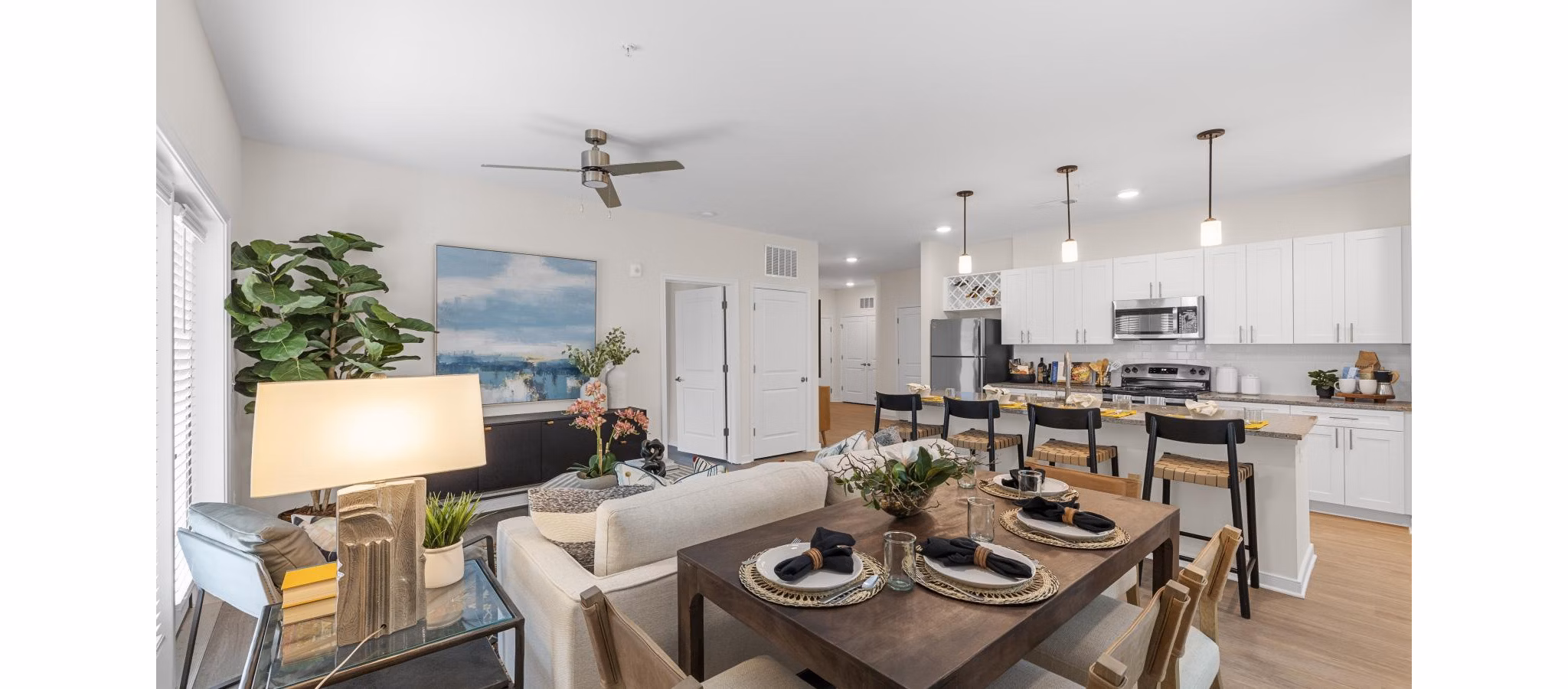 dining room at Exchange at Westgate Apartments