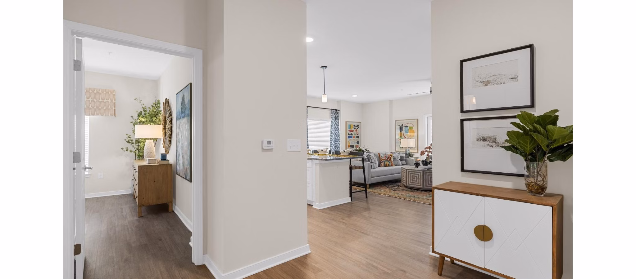 living room at Exchange at Westgate Apartments 