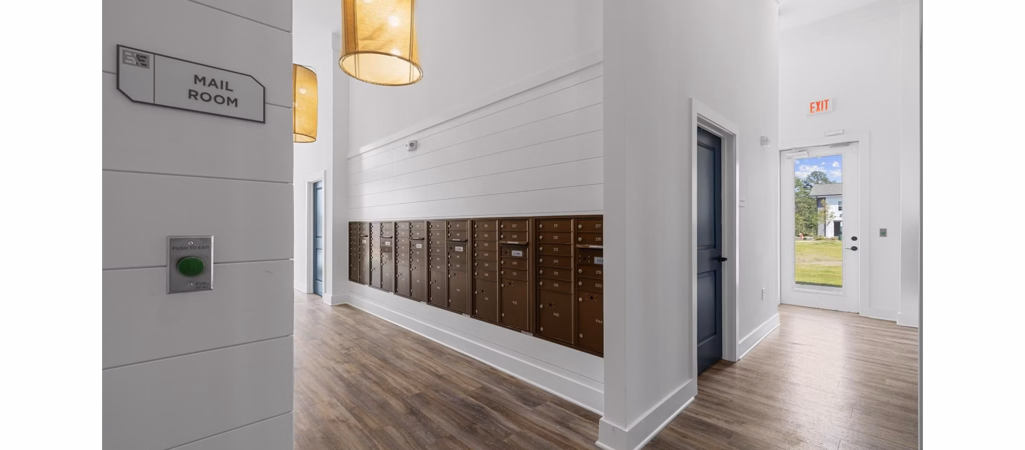 mail room at Exchange at Westgate Apartments